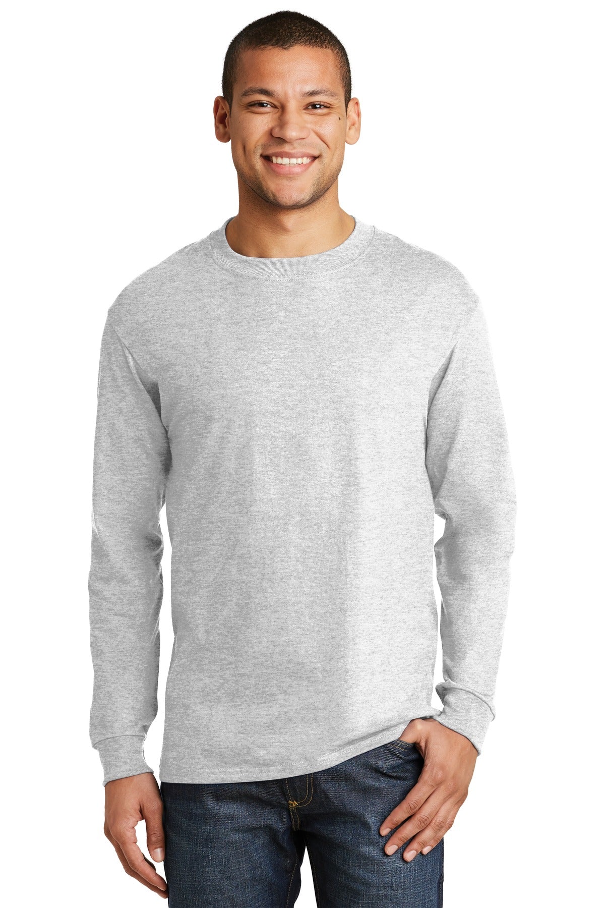 6.1-ounce 100% ring spun cotton99/1 cotton/poly (Ash)90/10 c - Ash