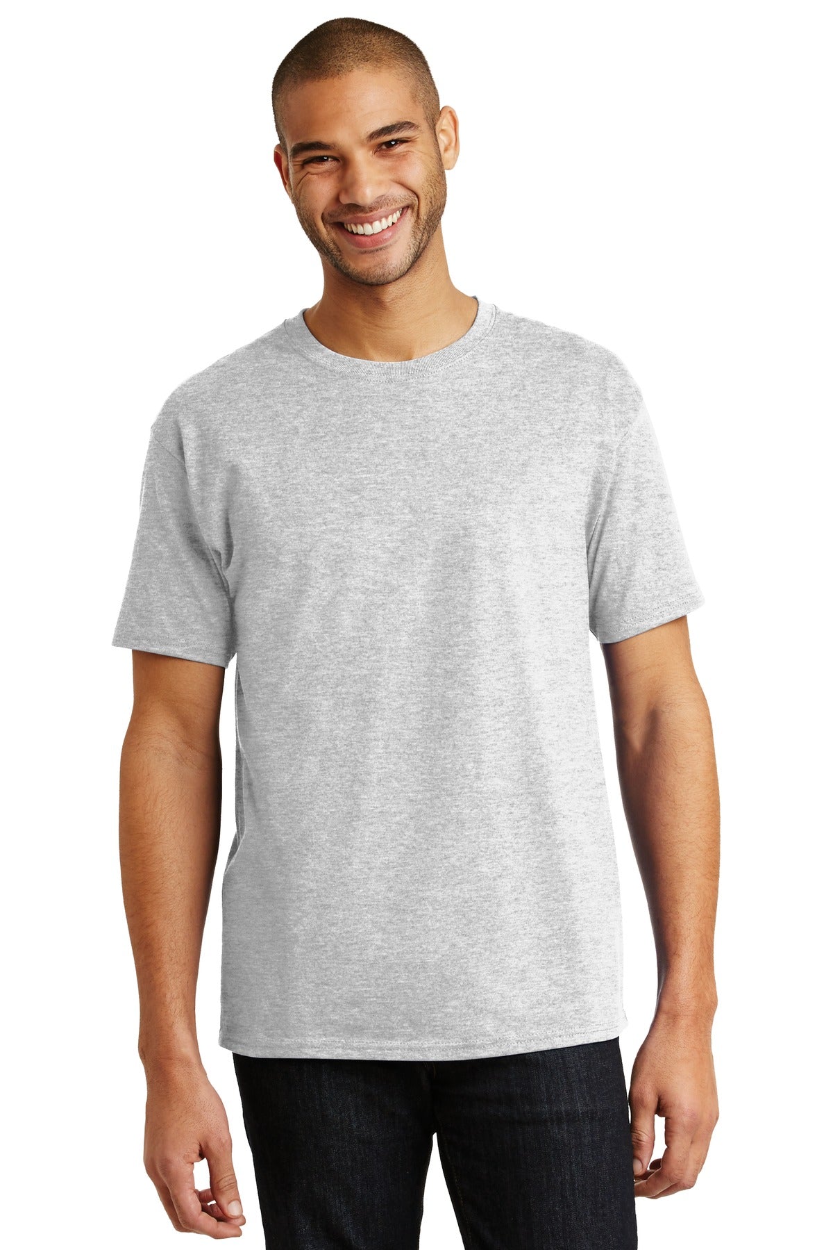 6-ounce 100% cotton 99/1 cotton/poly (Ash)60/40 cotton/poly  - Ash