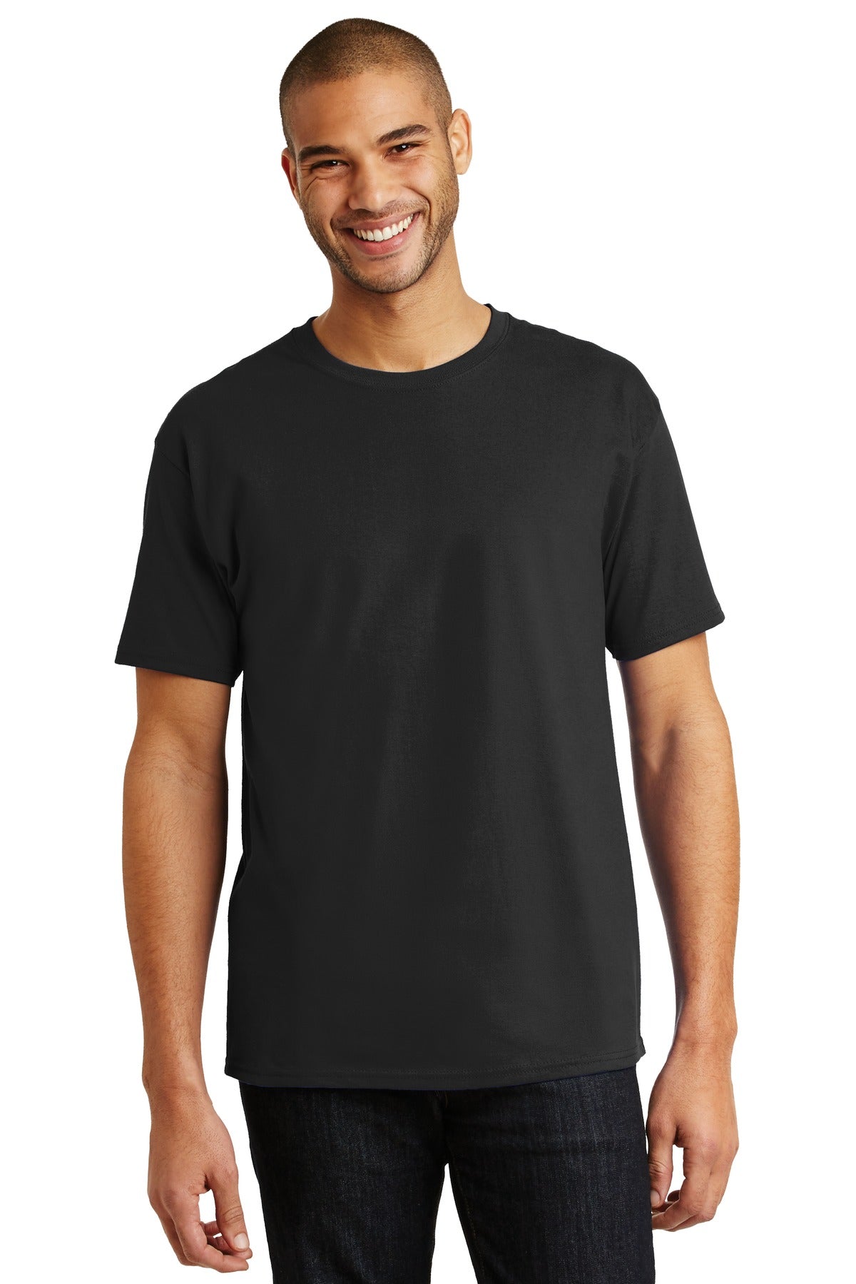 6-ounce 100% cotton 99/1 cotton/poly (Ash)60/40 cotton/poly  - Black