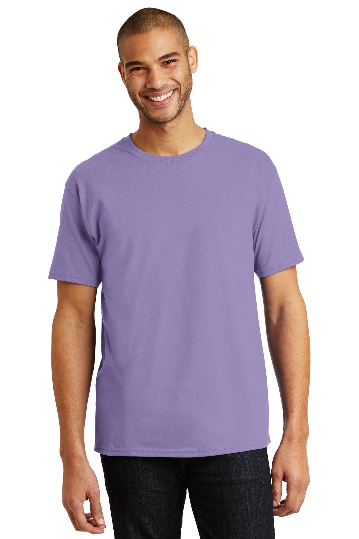 6-ounce 100% cotton 99/1 cotton/poly (Ash)60/40 cotton/poly  - Lavender