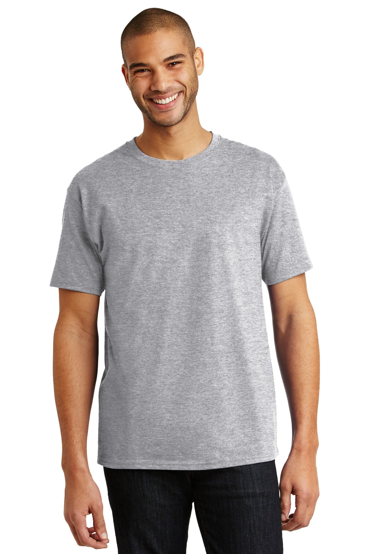 6-ounce 100% cotton 99/1 cotton/poly (Ash)60/40 cotton/poly  - Light Steel