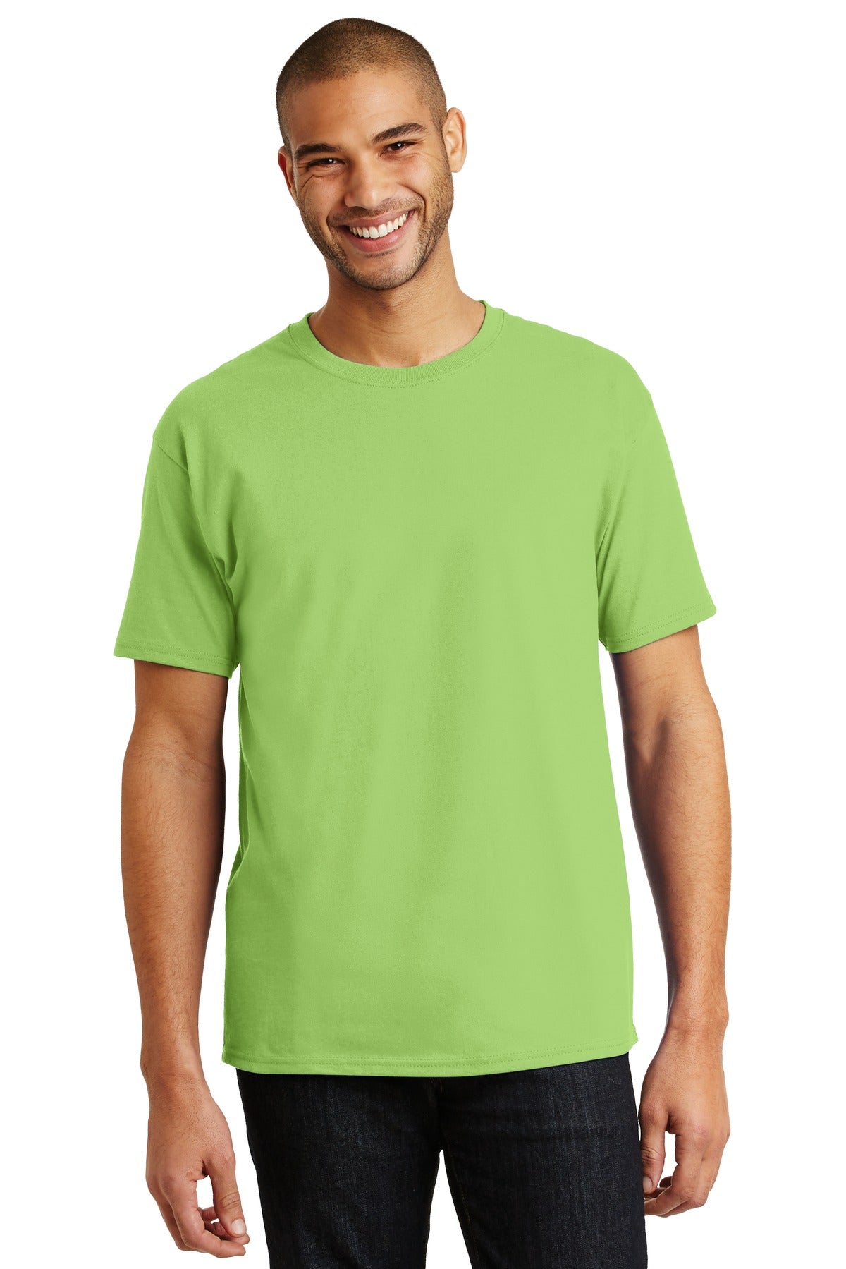 6-ounce 100% cotton 99/1 cotton/poly (Ash)60/40 cotton/poly  - Lime