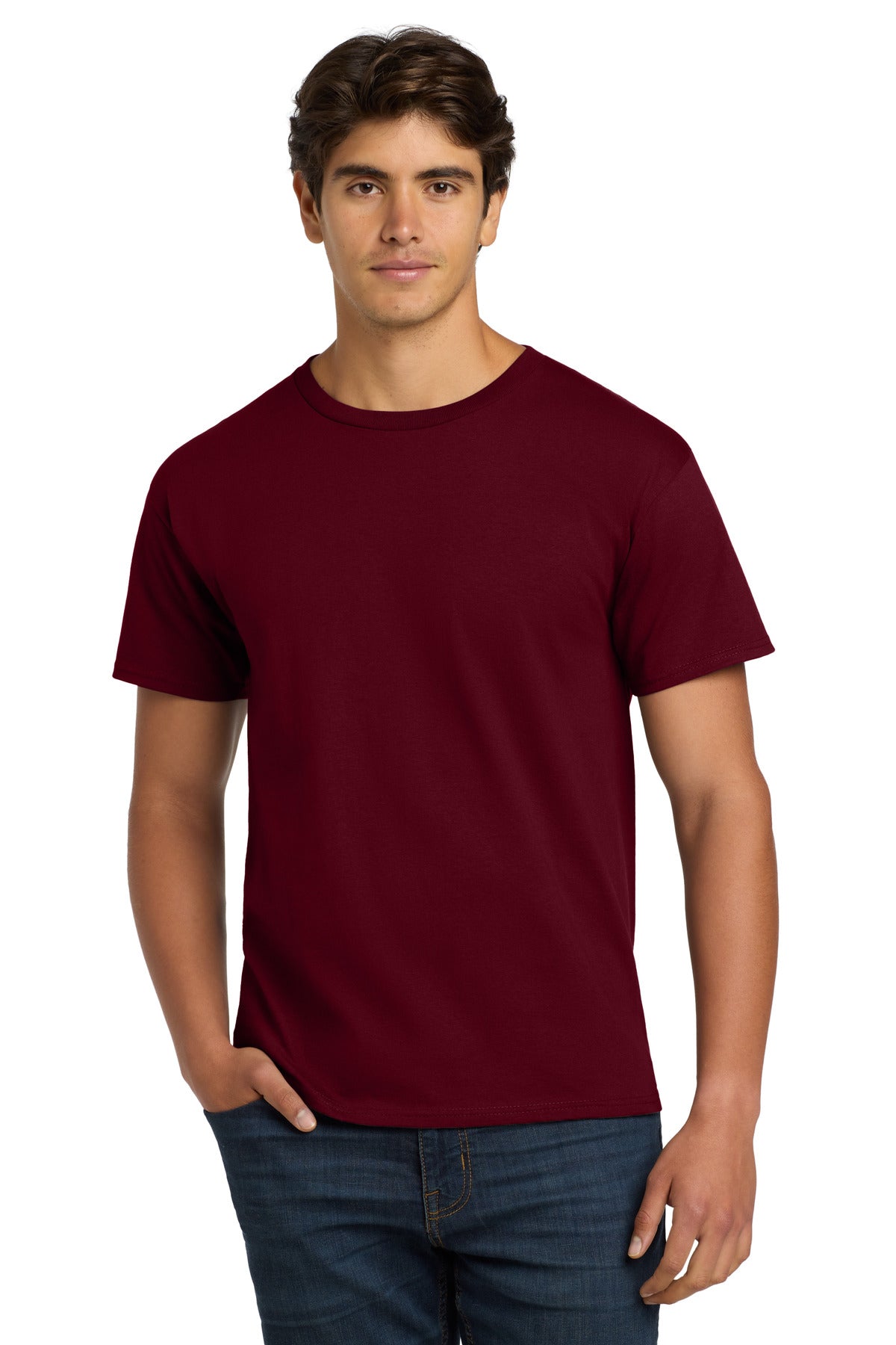 6-ounce 100% cotton 99/1 cotton/poly (Ash)60/40 cotton/poly  - Maroon