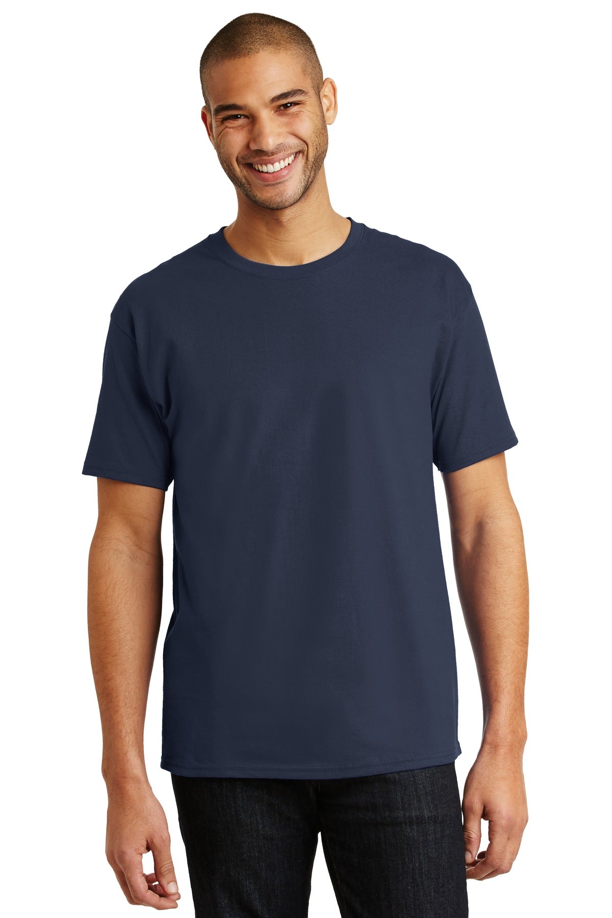 6-ounce 100% cotton 99/1 cotton/poly (Ash)60/40 cotton/poly  - Navy