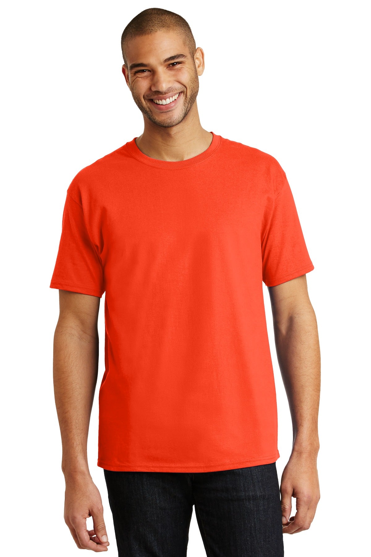 6-ounce 100% cotton 99/1 cotton/poly (Ash)60/40 cotton/poly  - Orange