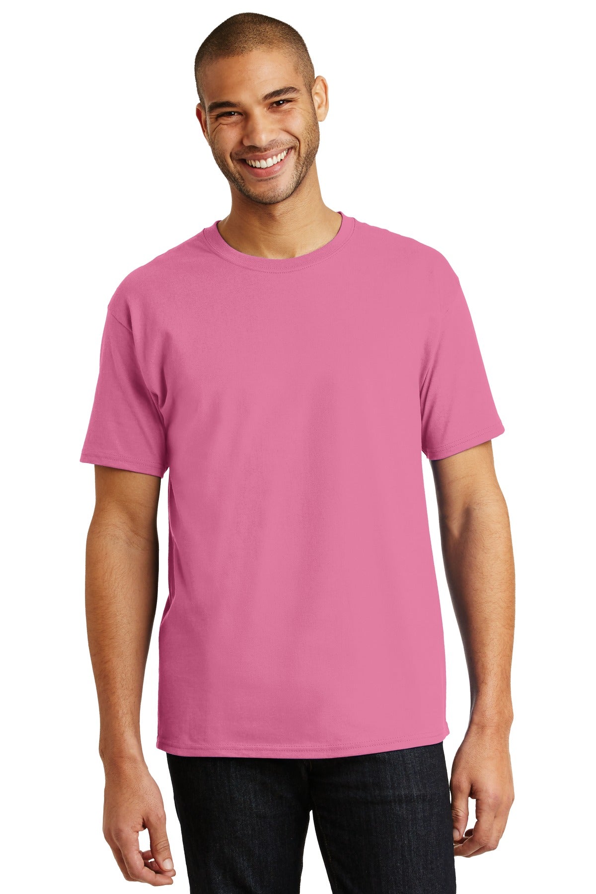 6-ounce 100% cotton 99/1 cotton/poly (Ash)60/40 cotton/poly  - Pink