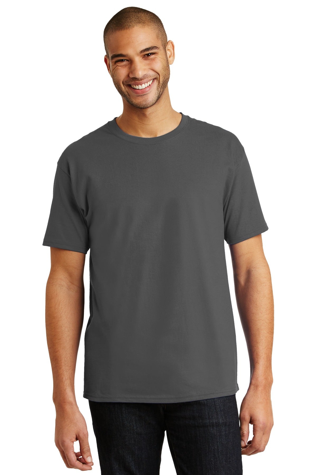 6-ounce 100% cotton 99/1 cotton/poly (Ash)60/40 cotton/poly  - Smoke Grey