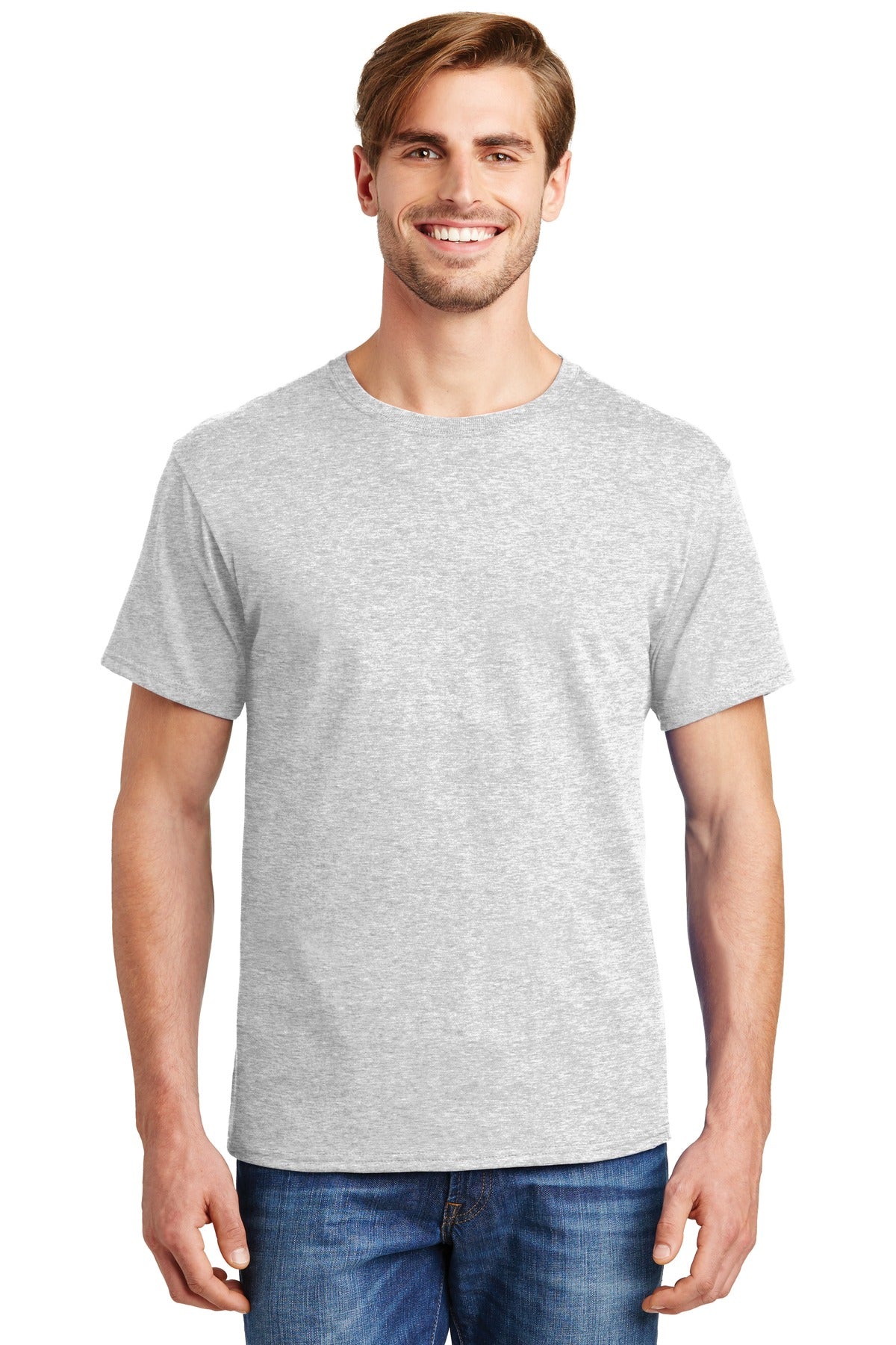 5.2-ounce 100% US-grown cotton99/1 cotton/poly (Ash)90/10 co - Ash