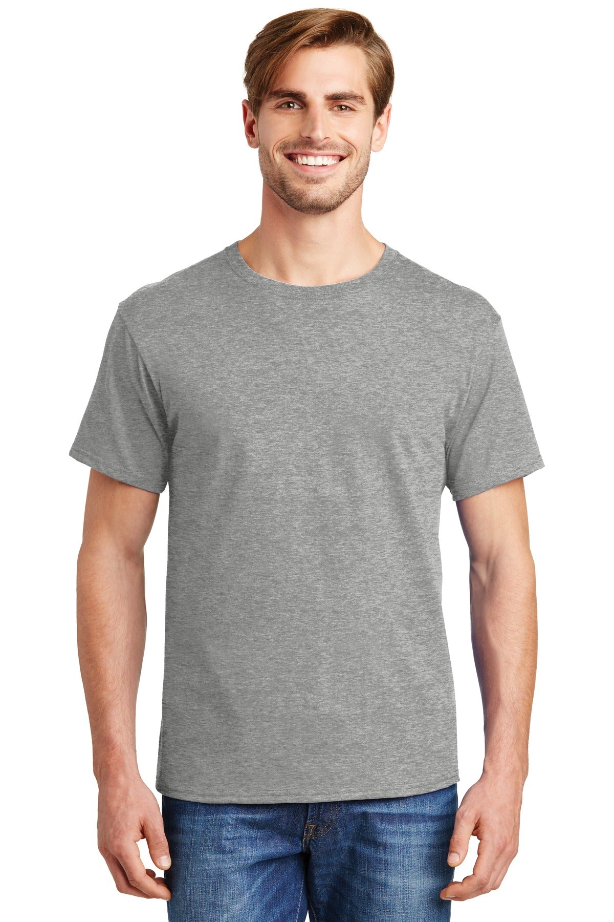 5.2-ounce 100% US-grown cotton99/1 cotton/poly (Ash)90/10 co - Light Steel