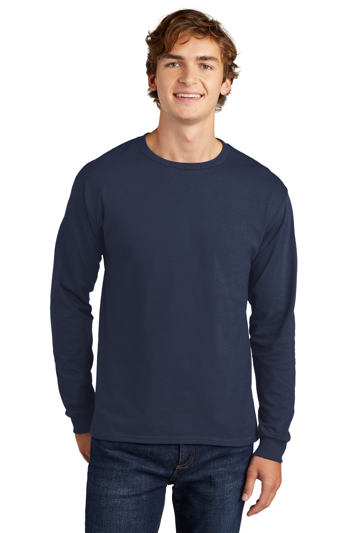 5-ounce 100% cotton99/1 cotton/poly (Ash)Tear-away labelSet- - Navy