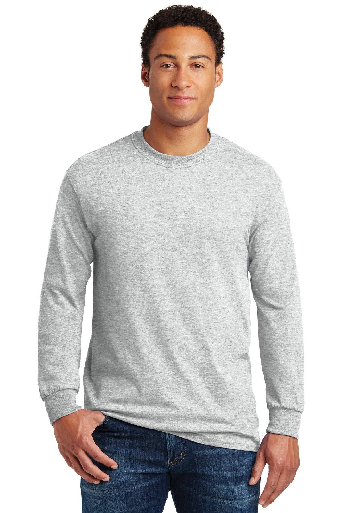5.3-ounce 100% US cotton 99/1 cotton/poly (Ash) 90/10 cotton - Ash