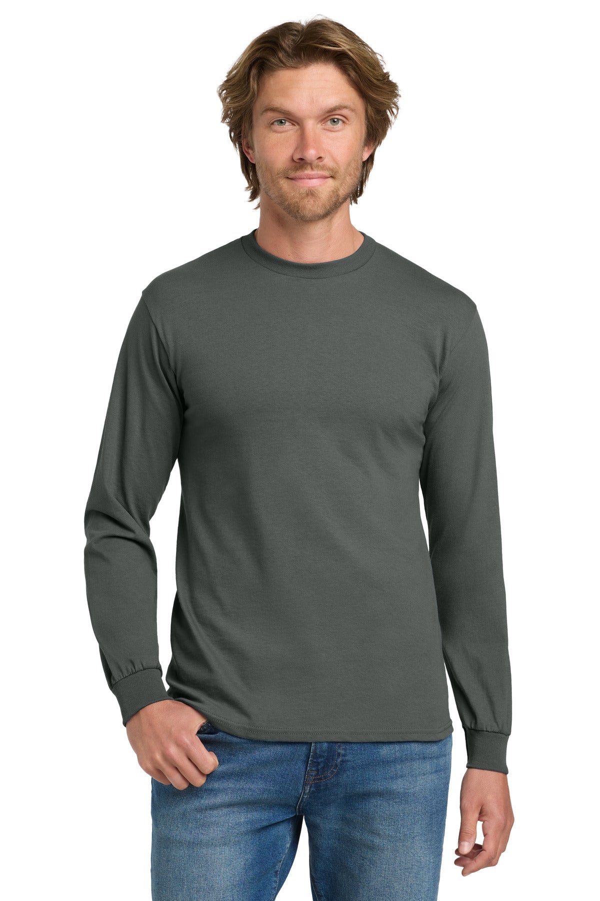 5.3-ounce 100% US cotton 99/1 cotton/poly (Ash) 90/10 cotton - Charcoal