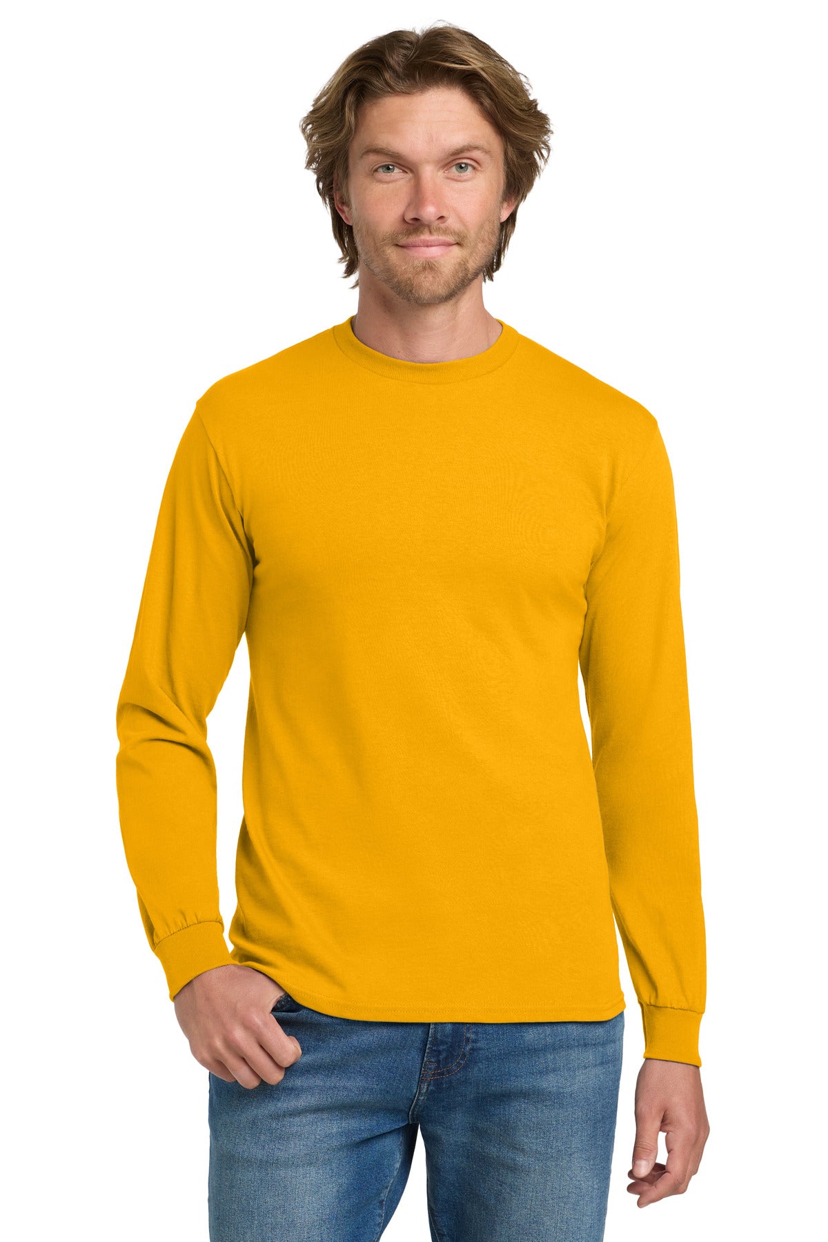 5.3-ounce 100% US cotton 99/1 cotton/poly (Ash) 90/10 cotton - Gold