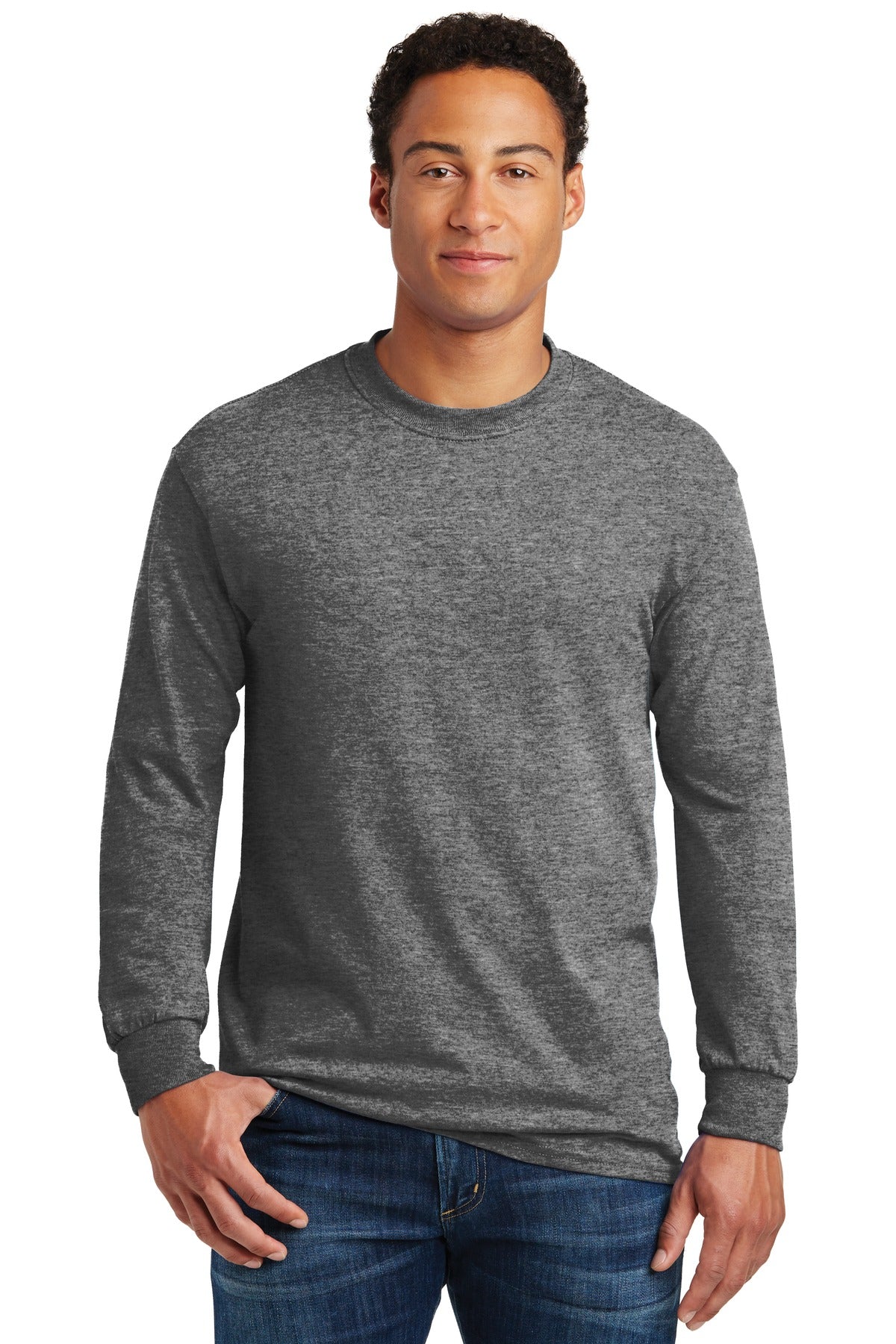 5.3-ounce 100% US cotton 99/1 cotton/poly (Ash) 90/10 cotton - Graphite Heather