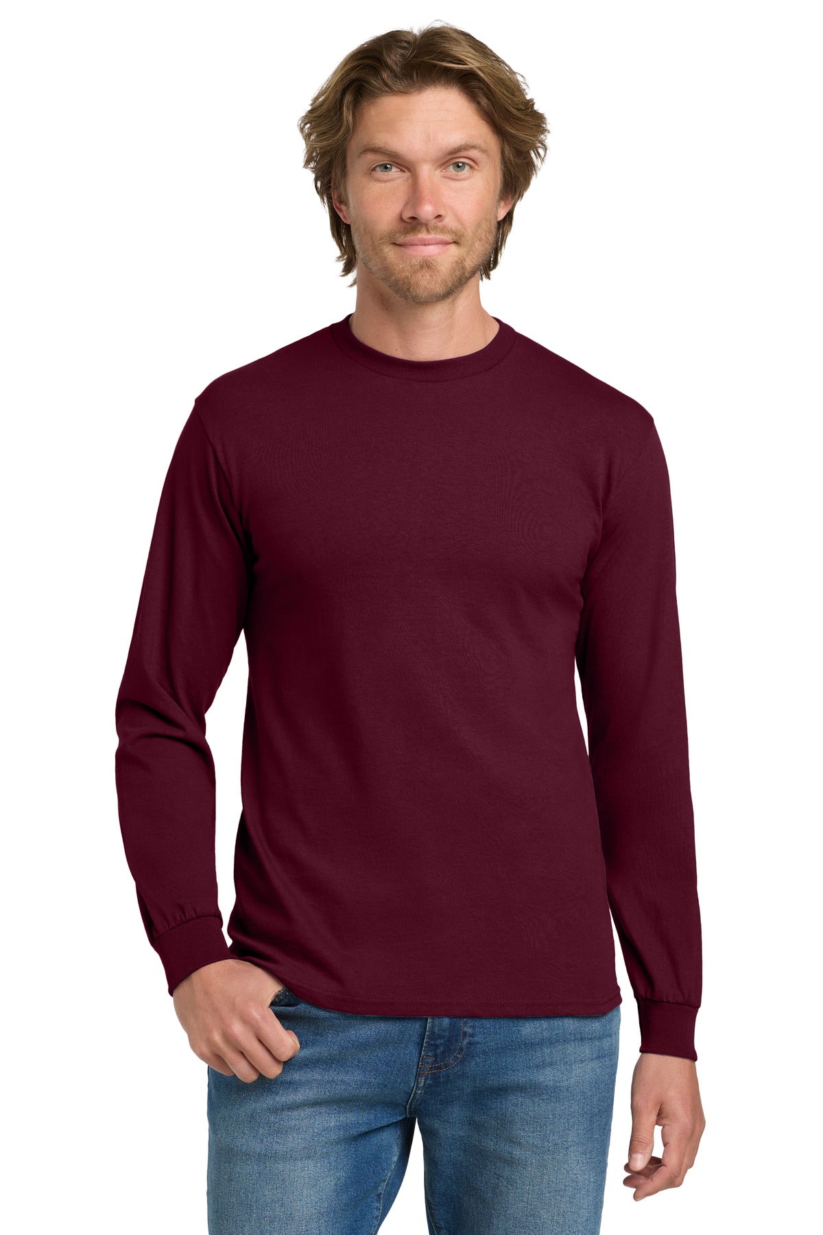 5.3-ounce 100% US cotton 99/1 cotton/poly (Ash) 90/10 cotton - Maroon