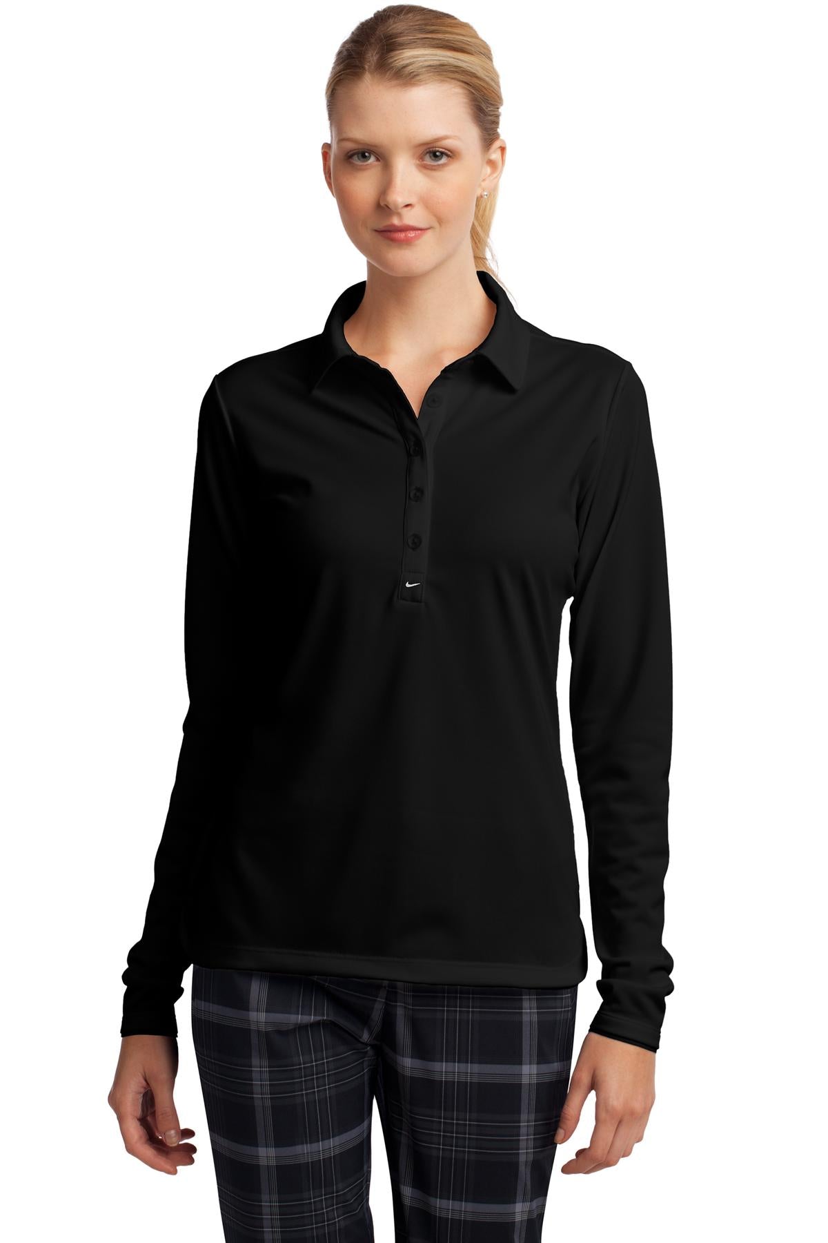 Dri-FIT moisture management technology and stretch fabric ma - Black