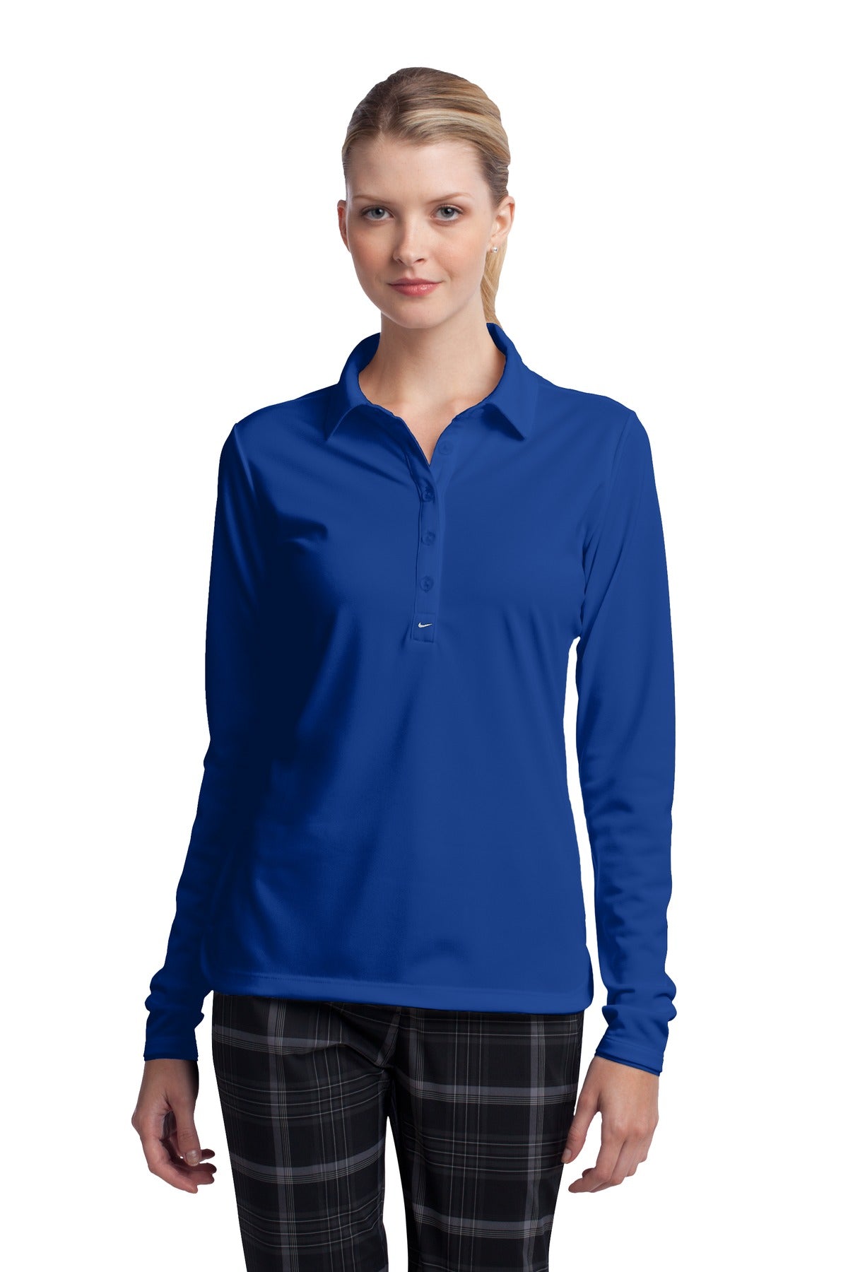 Dri-FIT moisture management technology and stretch fabric ma - Blue Sapphire