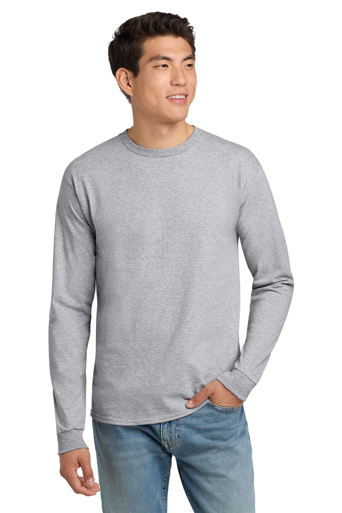 6-ounce 100% ComfortSoft cotton 60/40 cotton/poly (Charcoal  - Light Steel