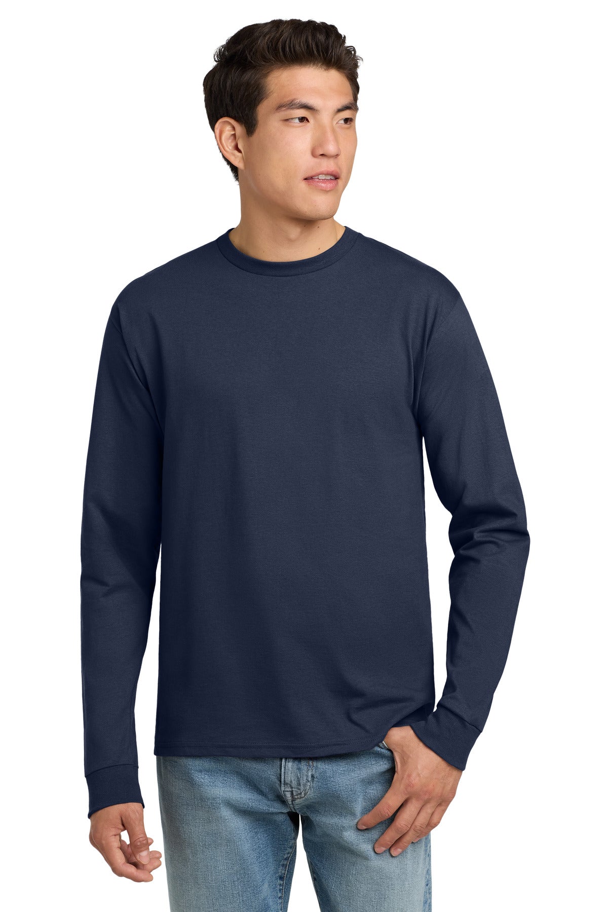 6-ounce 100% ComfortSoft cotton 60/40 cotton/poly (Charcoal  - Navy