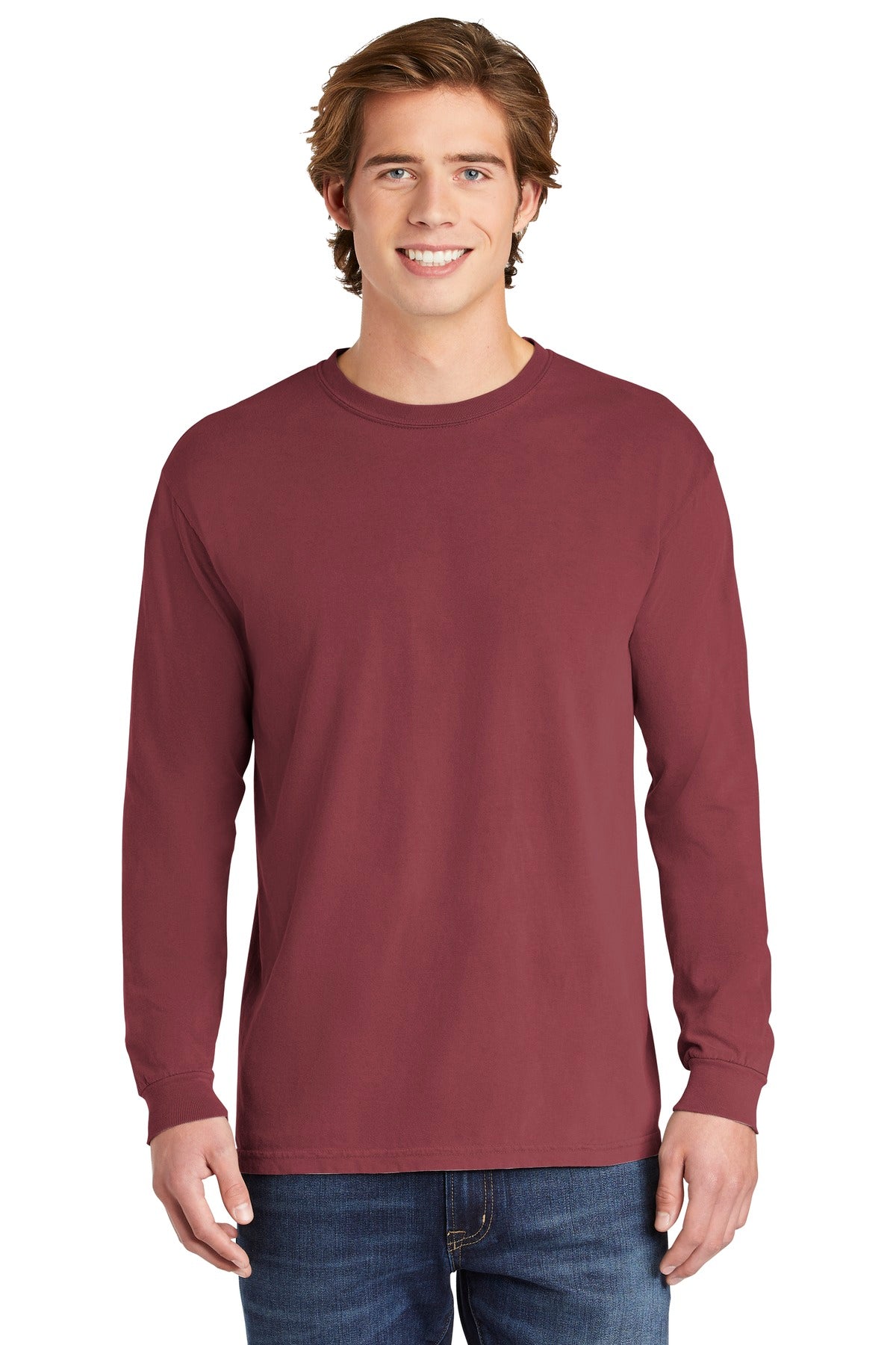 6.1-ounce 100% US ring spun cotton Soft-washed garment-dyed  - Brick