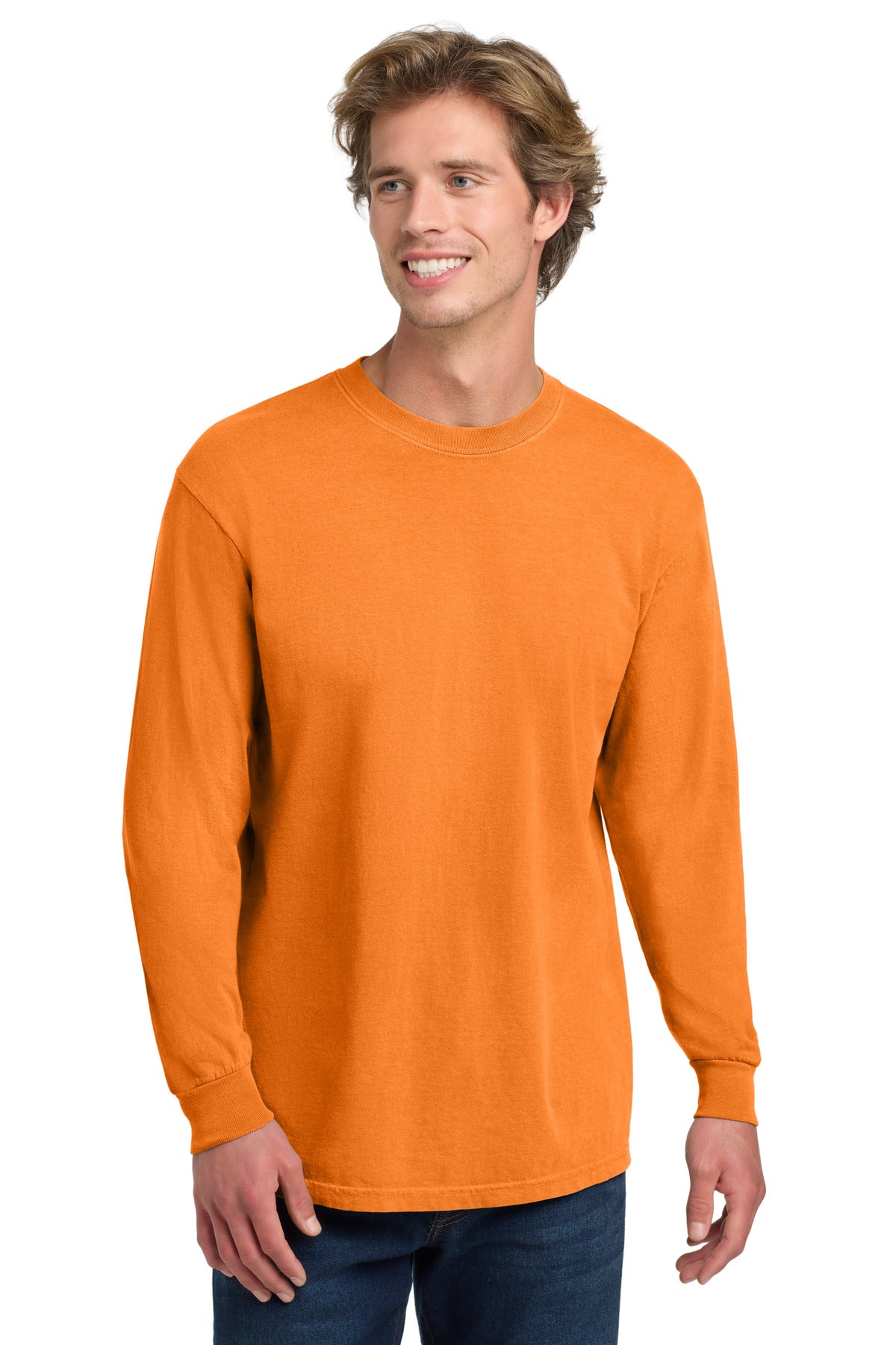 6.1-ounce 100% US ring spun cotton Soft-washed garment-dyed  - Burnt Orange