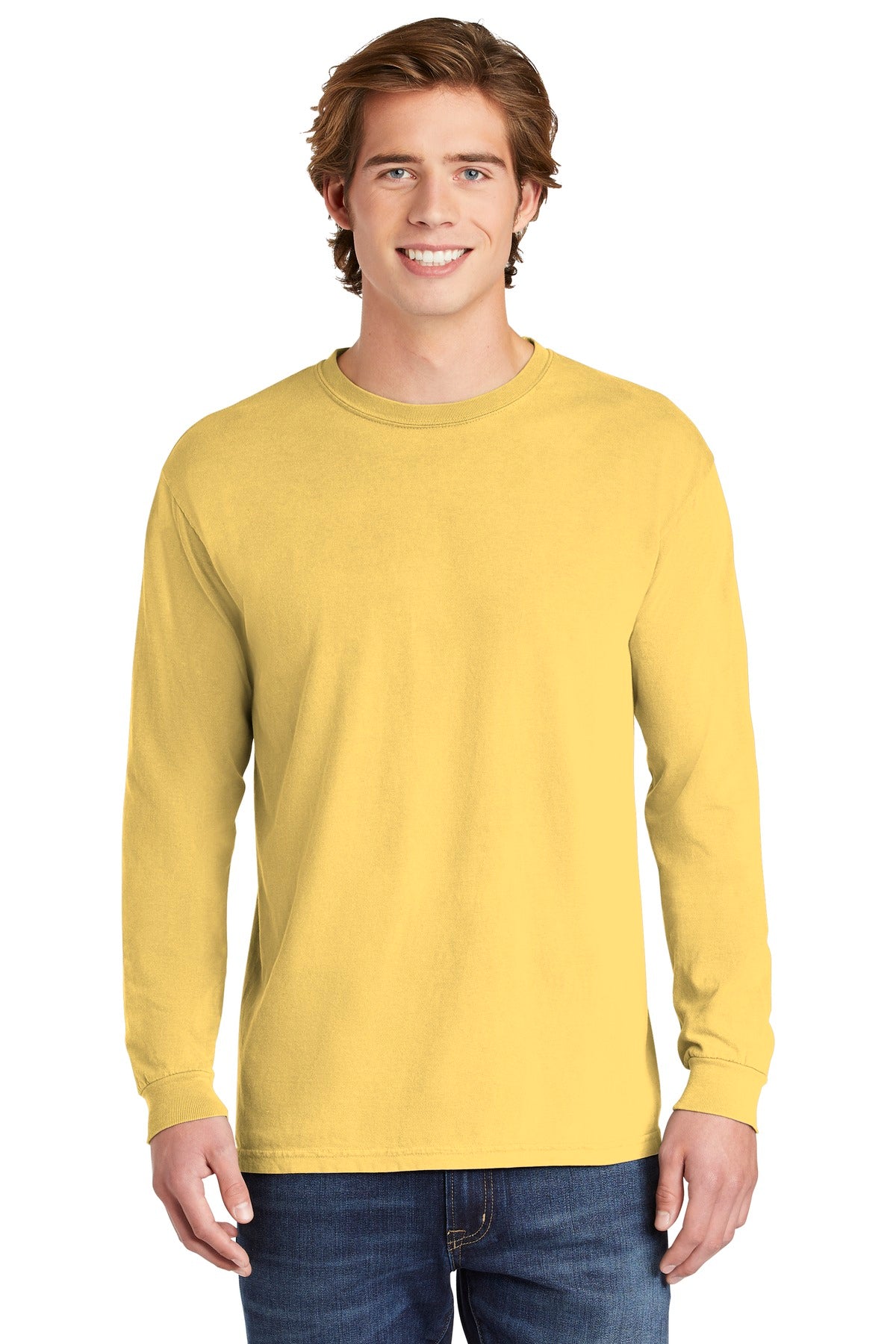 6.1-ounce 100% US ring spun cotton Soft-washed garment-dyed  - Butter