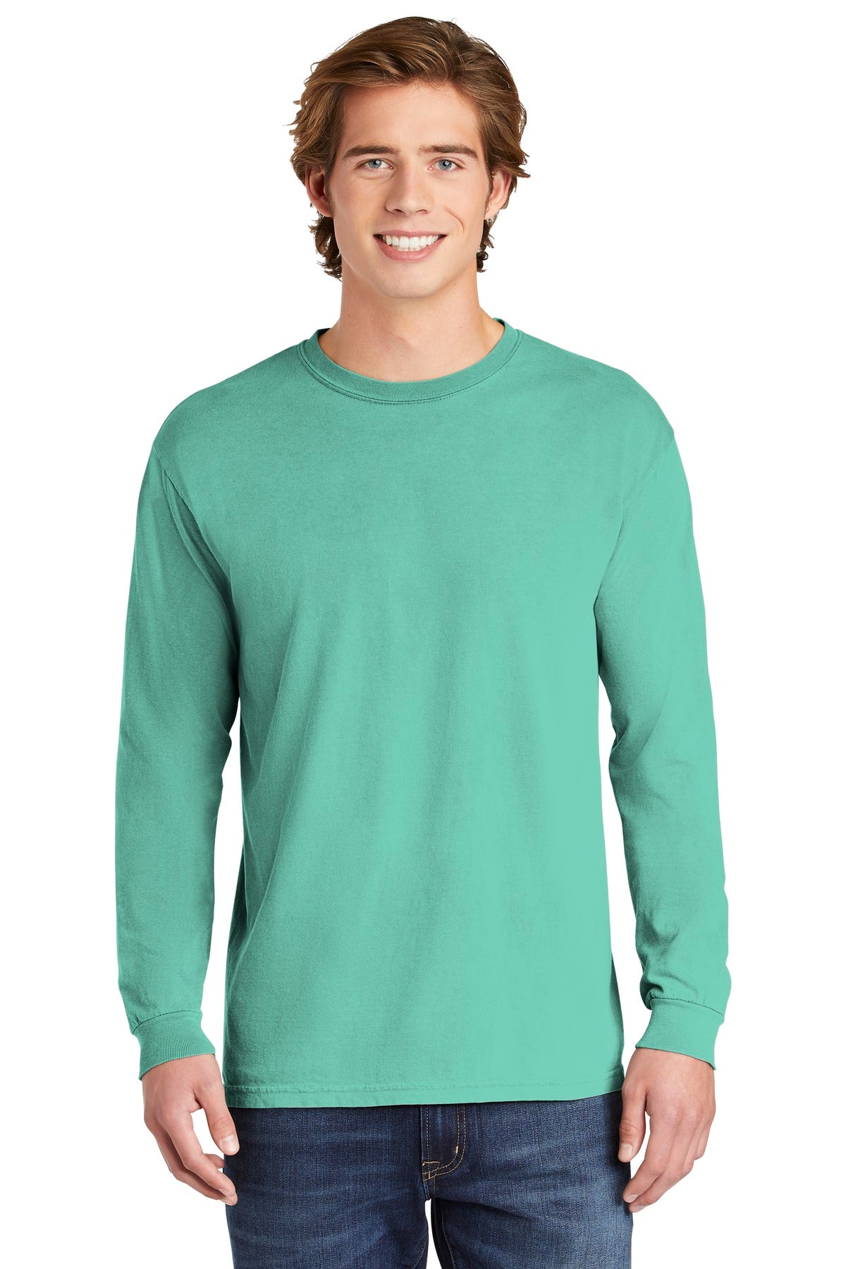 6.1-ounce 100% US ring spun cotton Soft-washed garment-dyed  - Chalky Mint