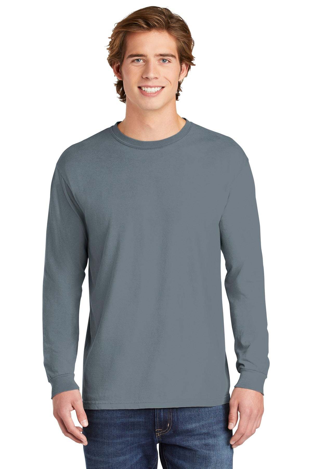 6.1-ounce 100% US ring spun cotton Soft-washed garment-dyed  - Granite