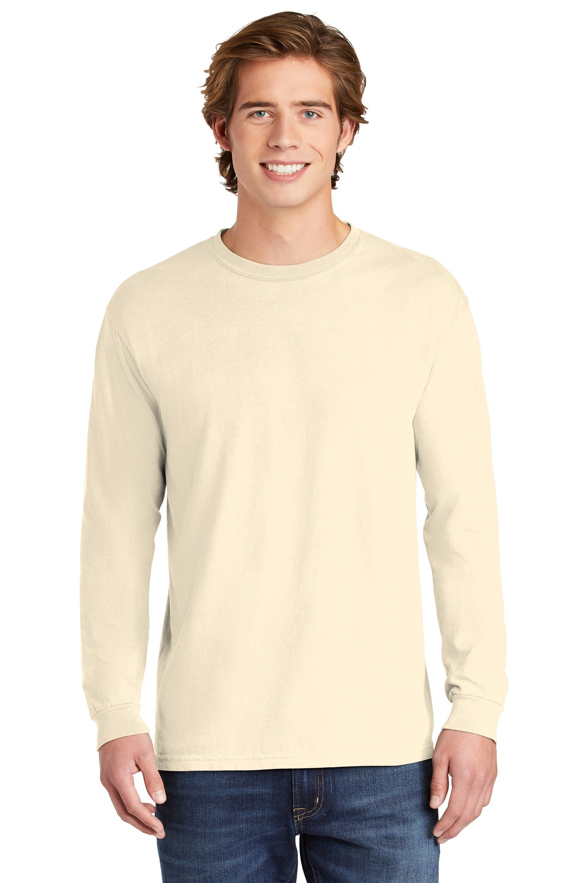 6.1-ounce 100% US ring spun cotton Soft-washed garment-dyed  - Ivory