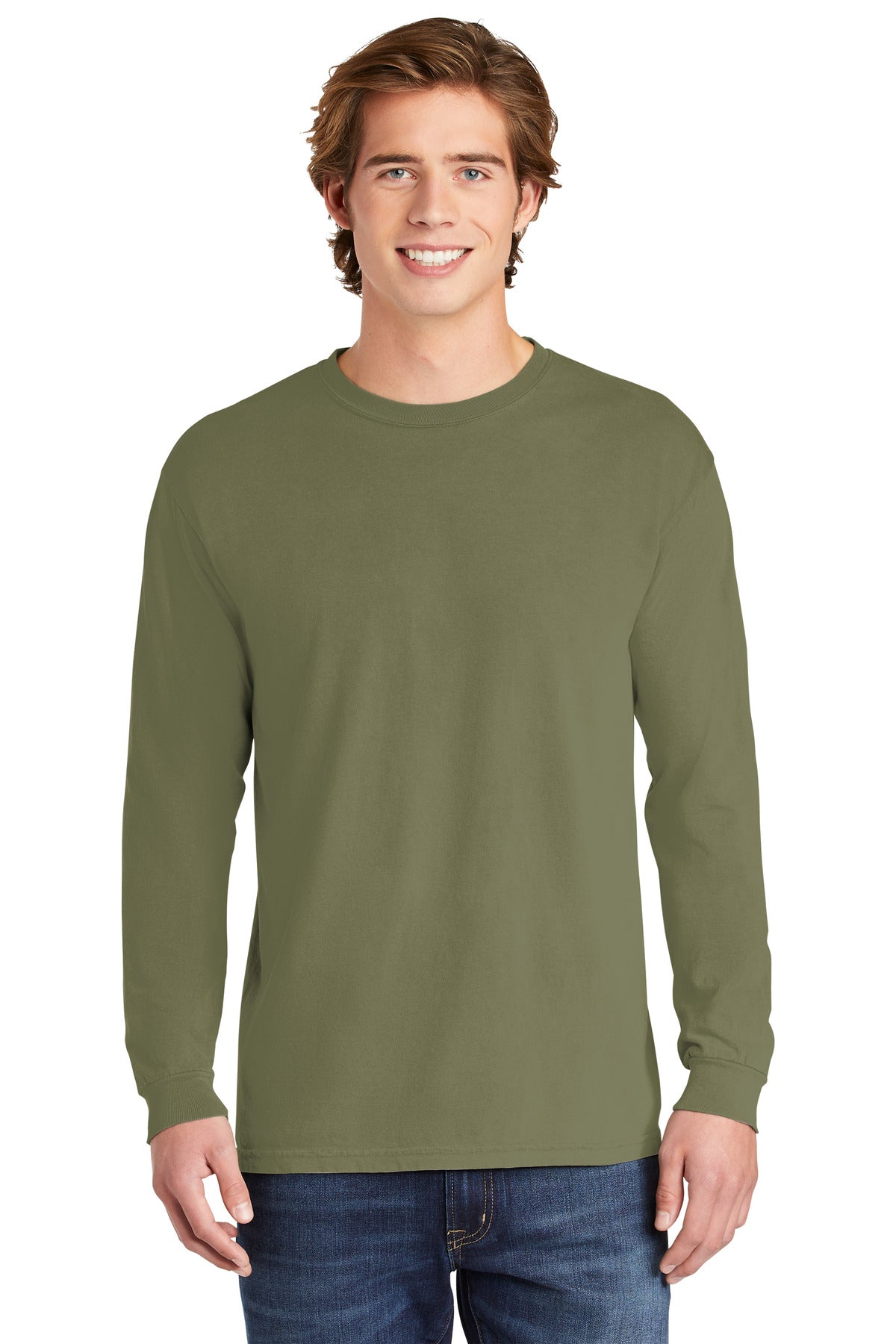6.1-ounce 100% US ring spun cotton Soft-washed garment-dyed  - Khaki