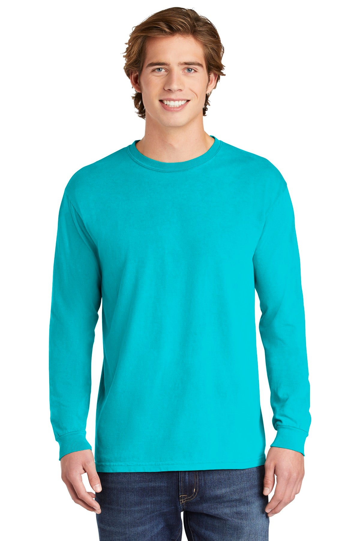 6.1-ounce 100% US ring spun cotton Soft-washed garment-dyed  - Lagoon