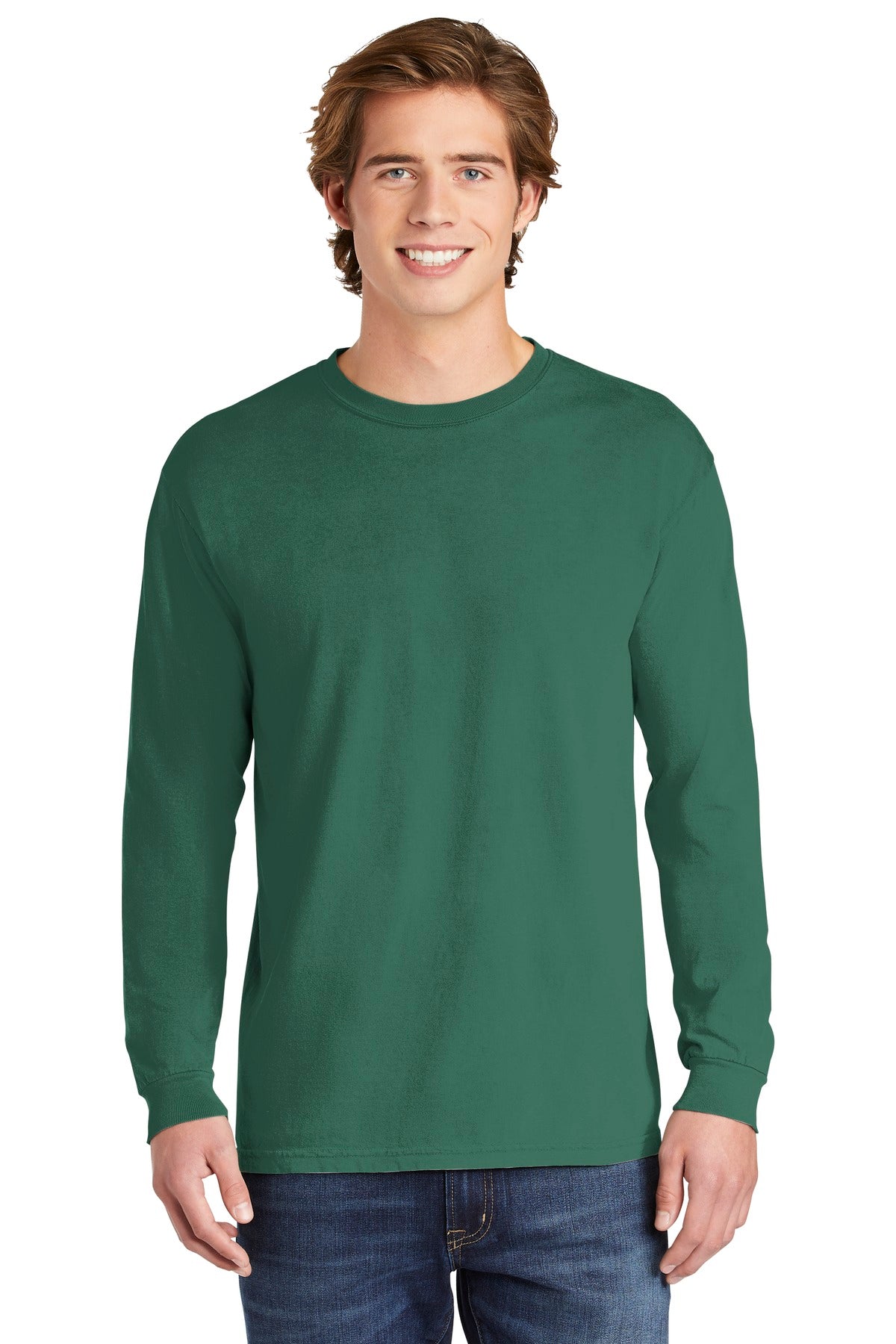 6.1-ounce 100% US ring spun cotton Soft-washed garment-dyed  - Light Green