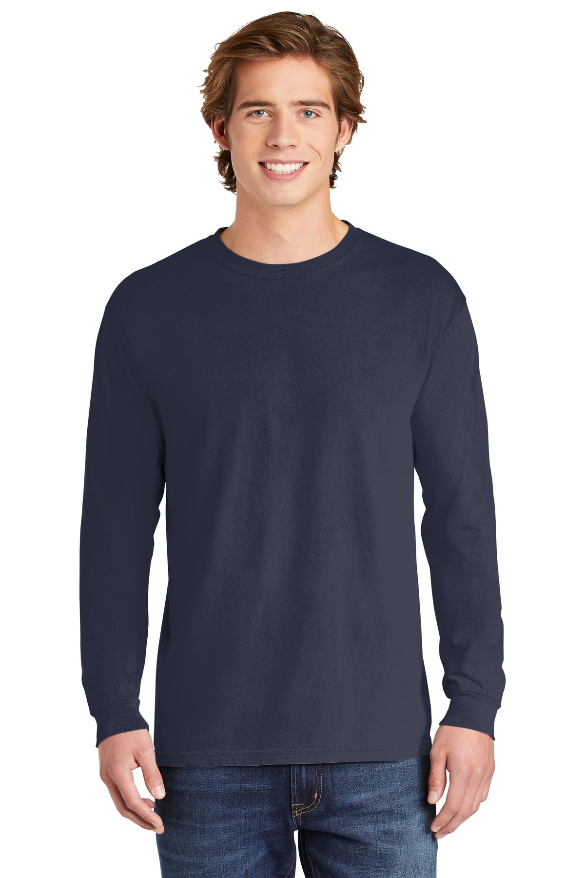 6.1-ounce 100% US ring spun cotton Soft-washed garment-dyed  - Navy
