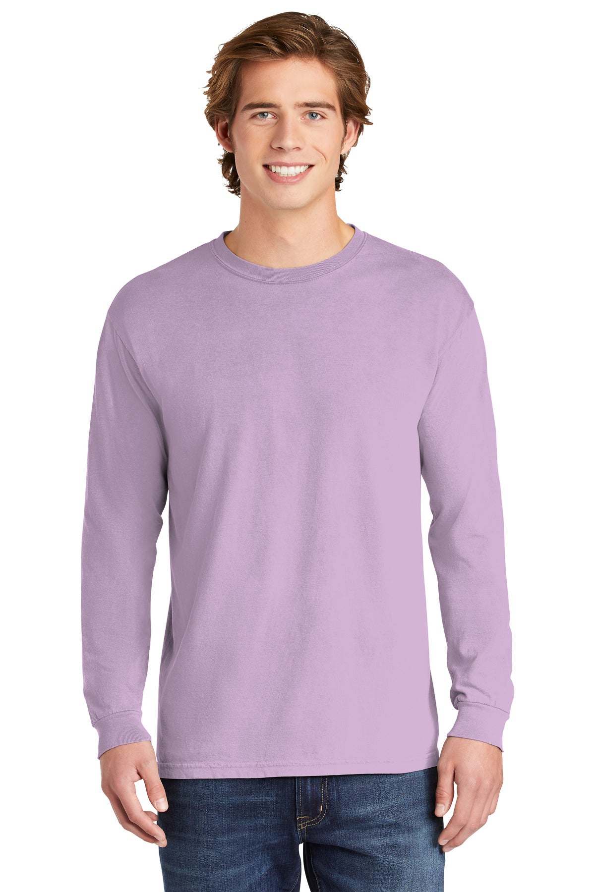 6.1-ounce 100% US ring spun cotton Soft-washed garment-dyed  - Orchid