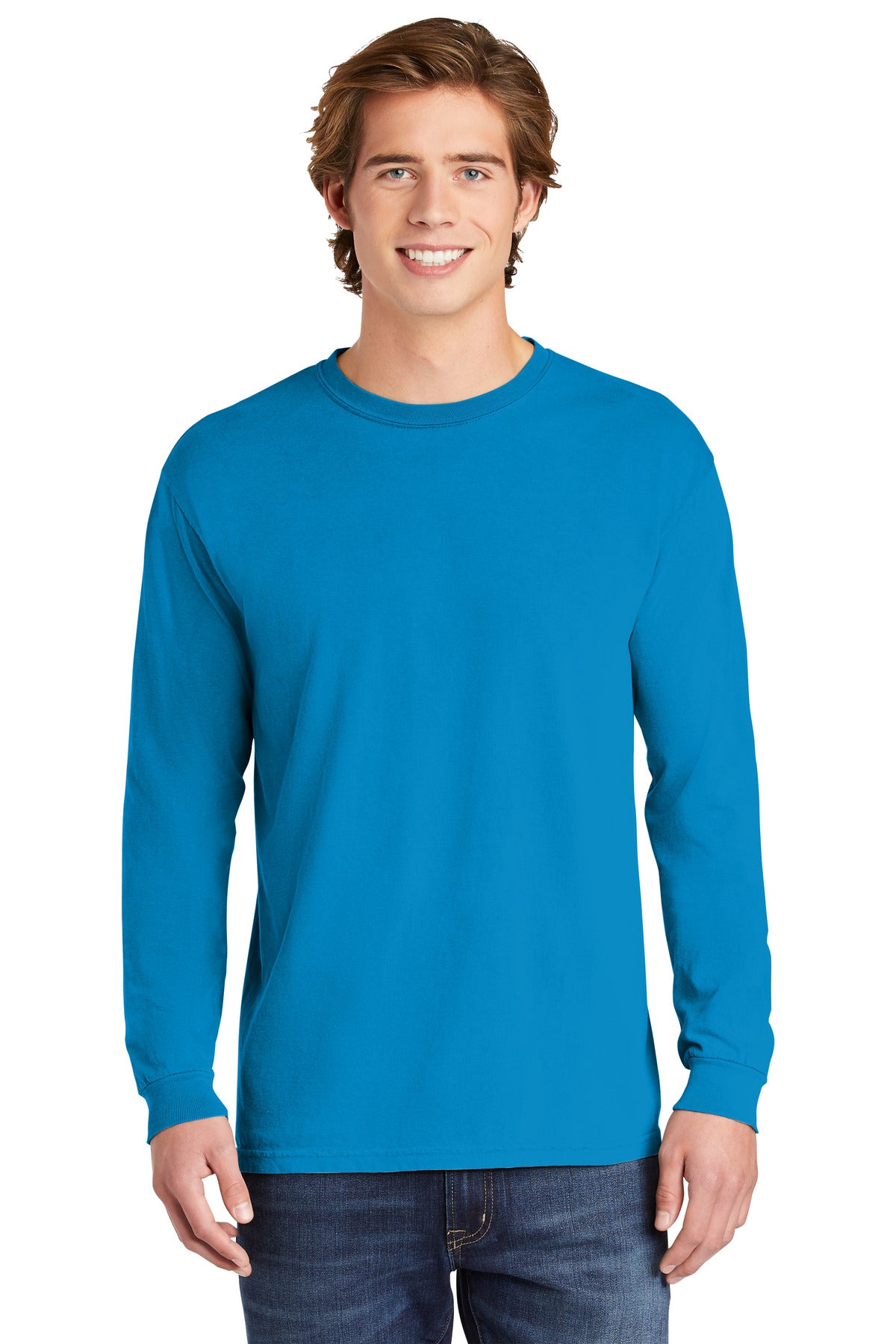6.1-ounce 100% US ring spun cotton Soft-washed garment-dyed  - Royal Caribe