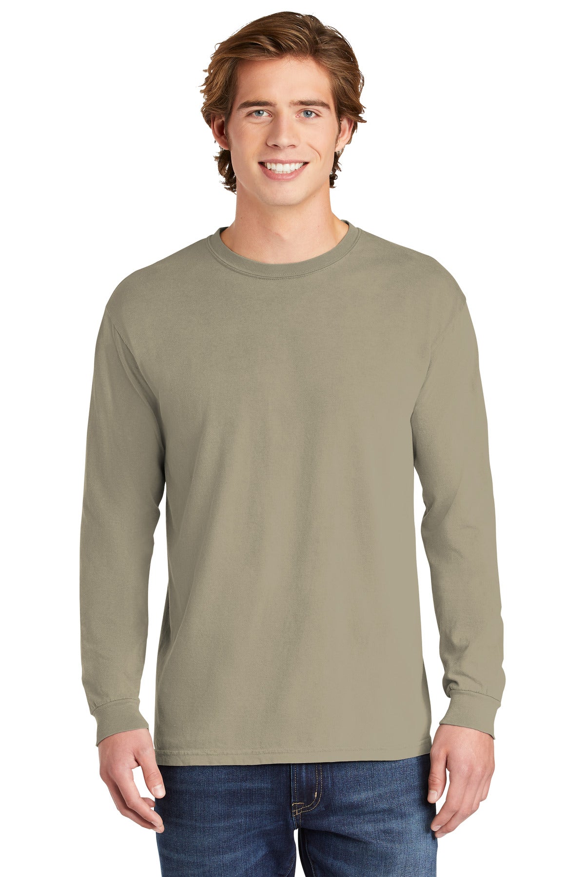 6.1-ounce 100% US ring spun cotton Soft-washed garment-dyed  - Sandstone