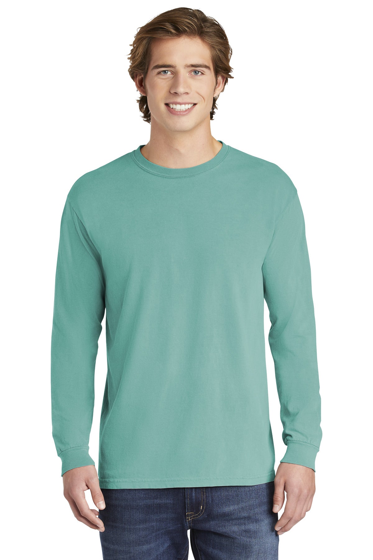 6.1-ounce 100% US ring spun cotton Soft-washed garment-dyed  - Seafoam