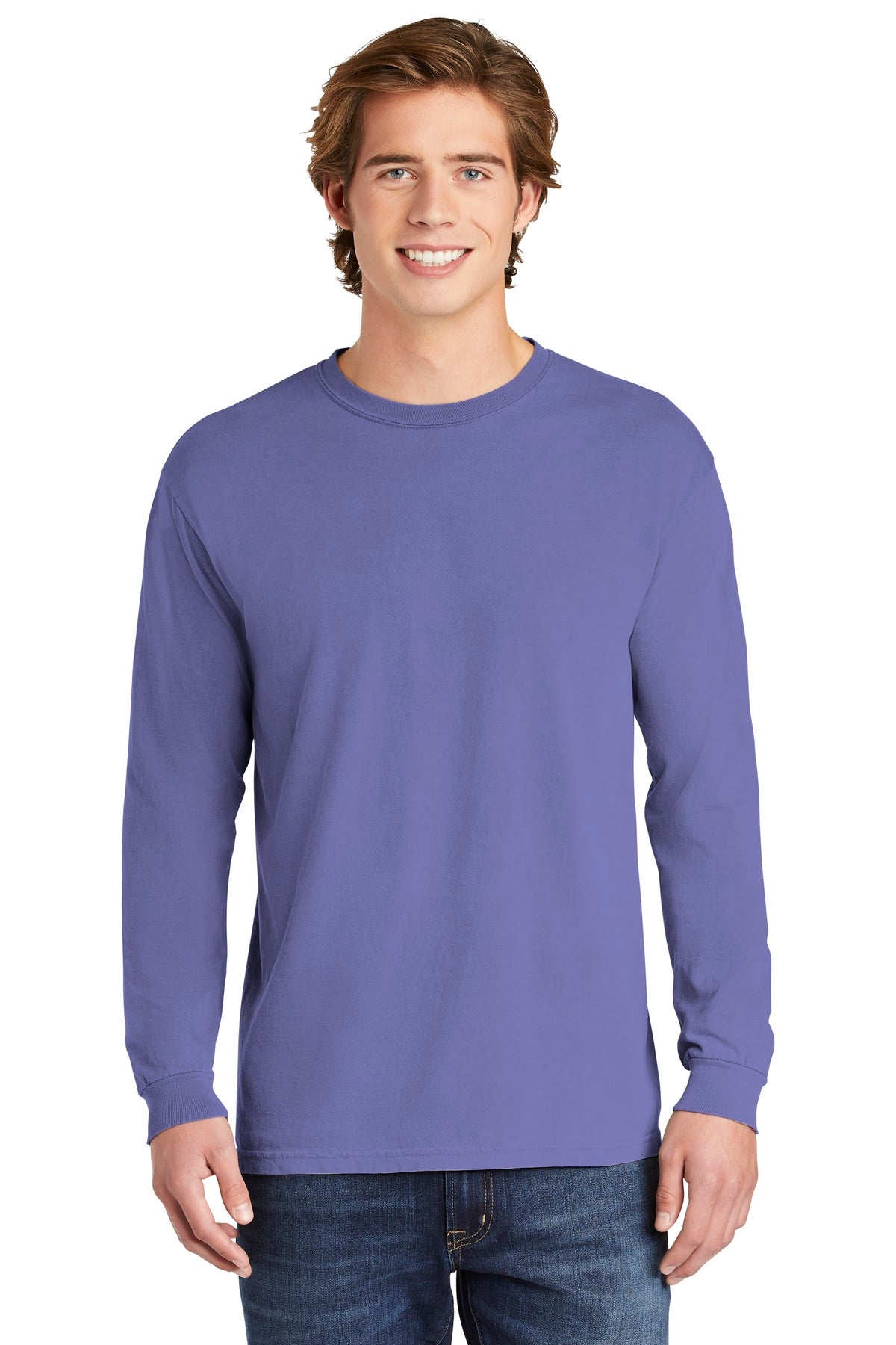 6.1-ounce 100% US ring spun cotton Soft-washed garment-dyed  - Violet