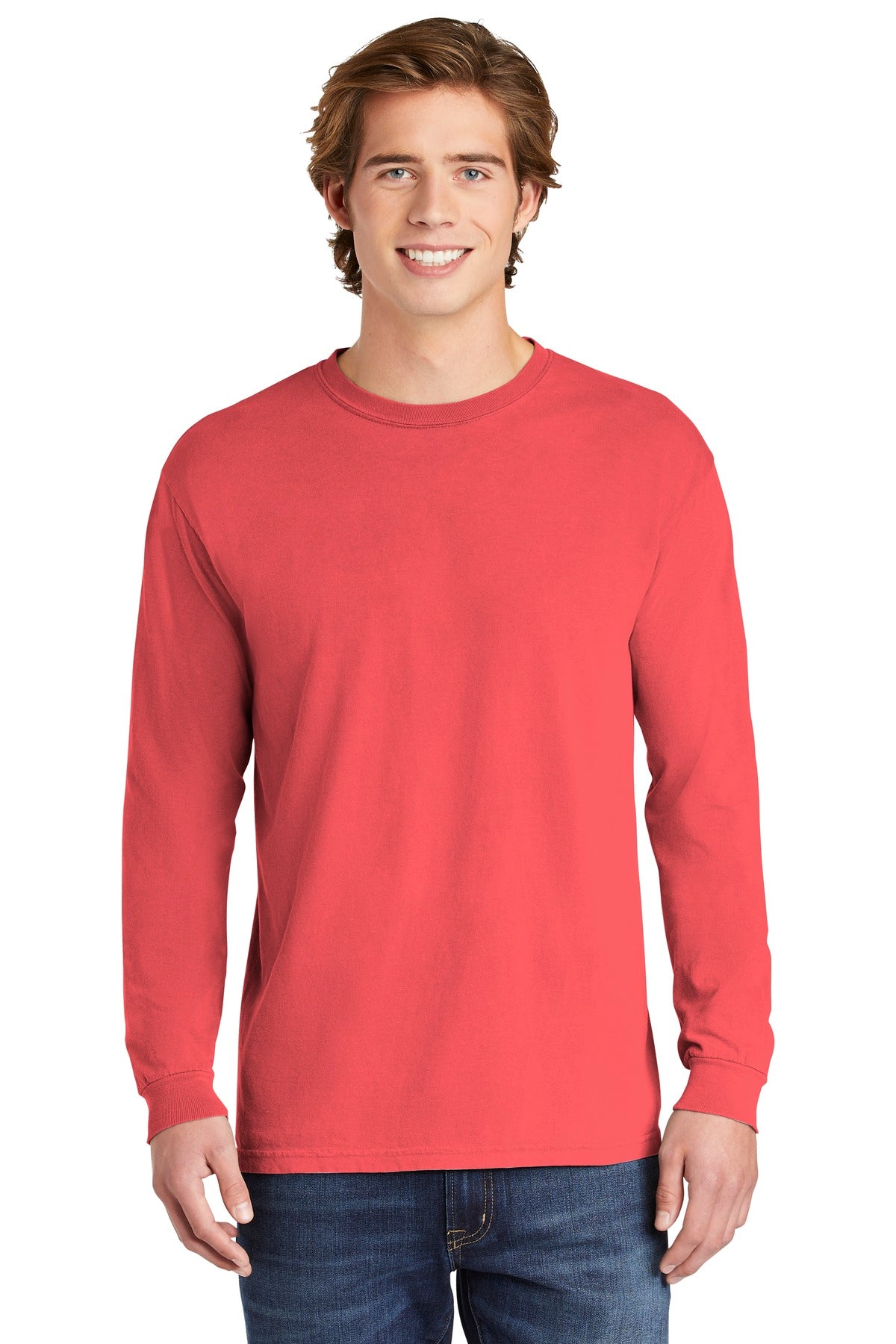 6.1-ounce 100% US ring spun cotton Soft-washed garment-dyed  - Watermelon
