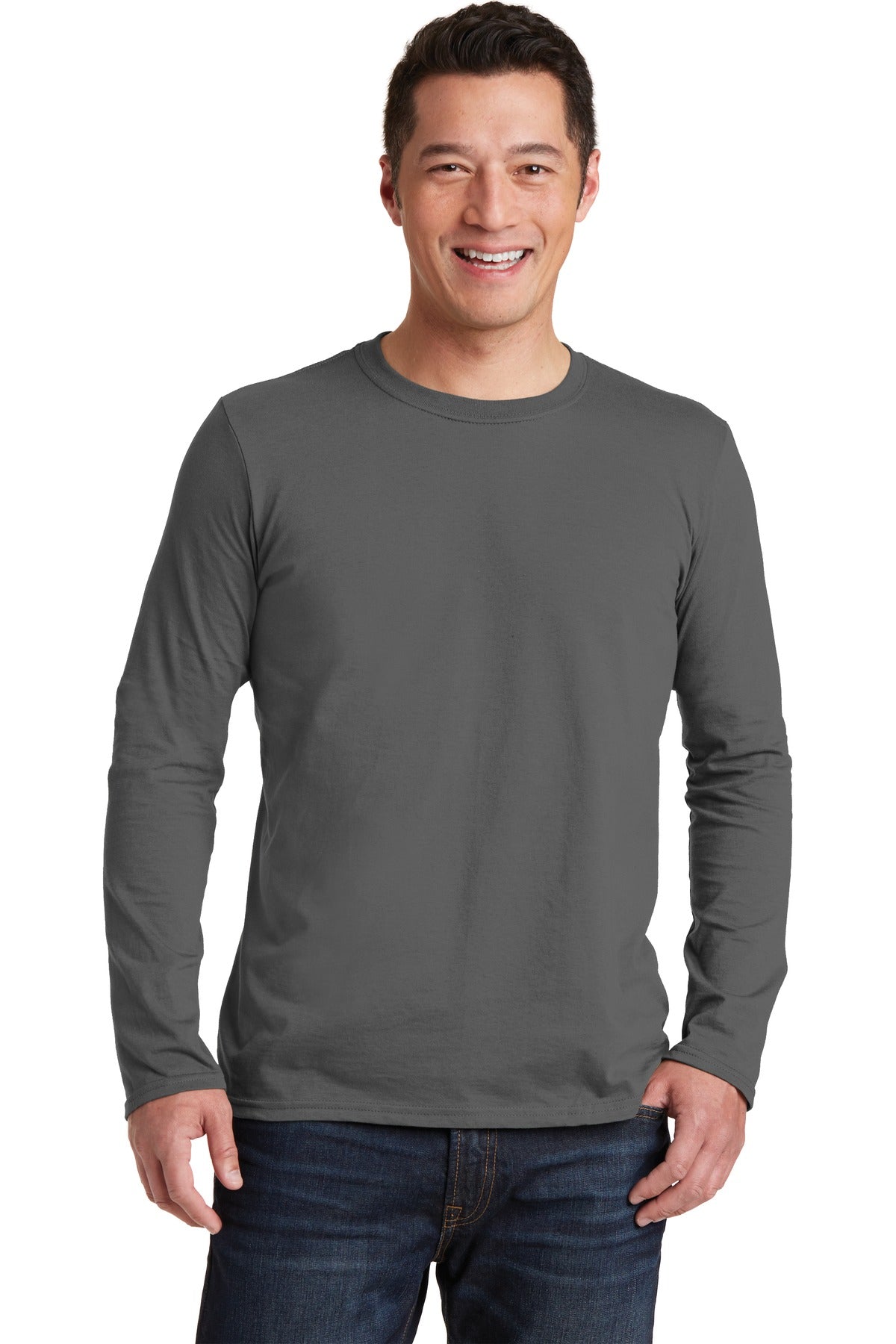 4.5-ounce 100% ring spun cotton 90/10 cotton/poly (Sport Gre - Charcoal