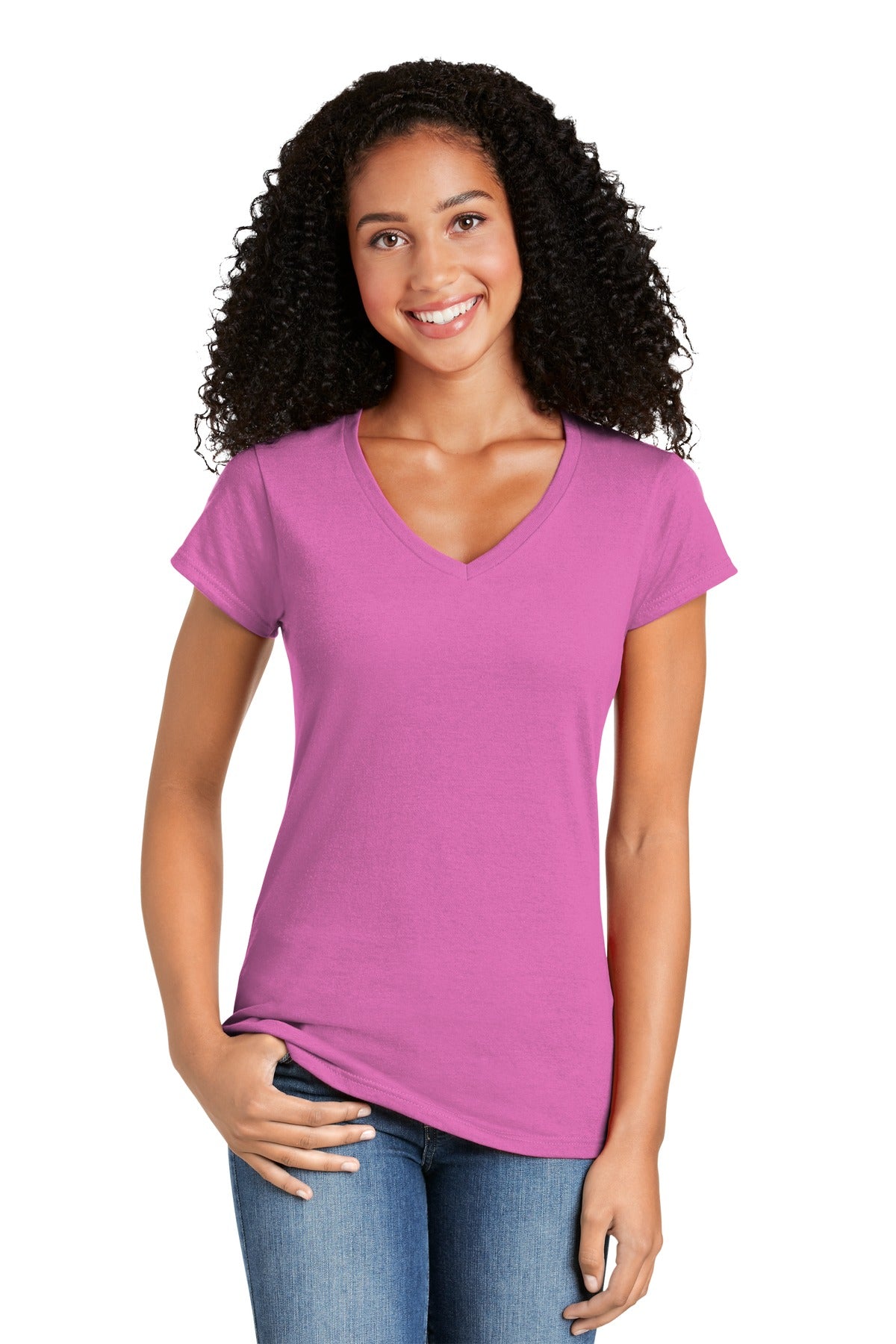 4.5-ounce 100% ring spun cotton 90/10 cotton/poly (Sport Gre - Azalea