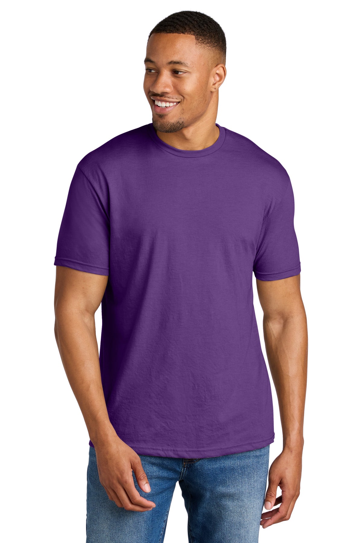 4.6-ounce 60/40 ring spun cotton/polyester Recycled high-per - Amethyst