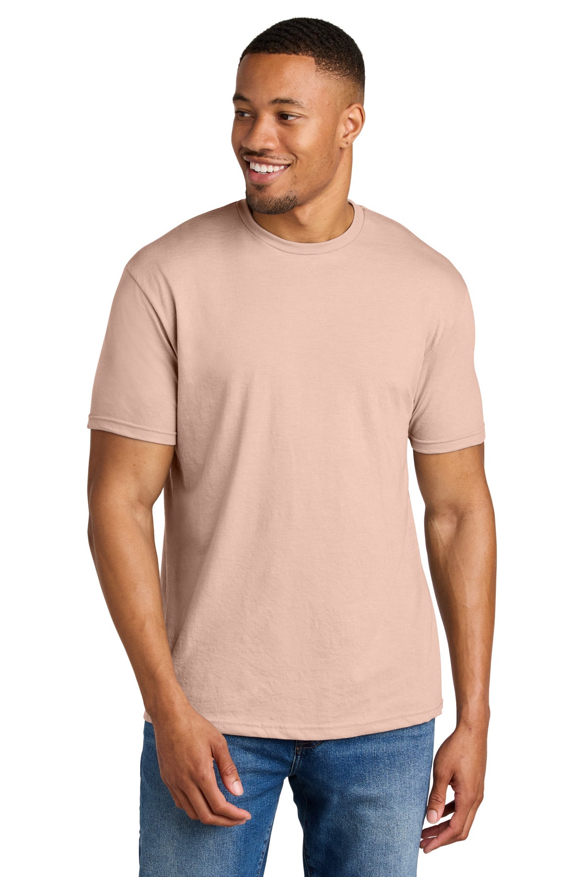 4.6-ounce 60/40 ring spun cotton/polyester Recycled high-per - Dusty Rose