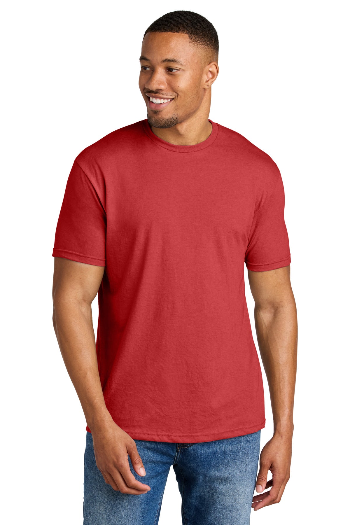 4.6-ounce 60/40 ring spun cotton/polyester Recycled high-per - Red Mist