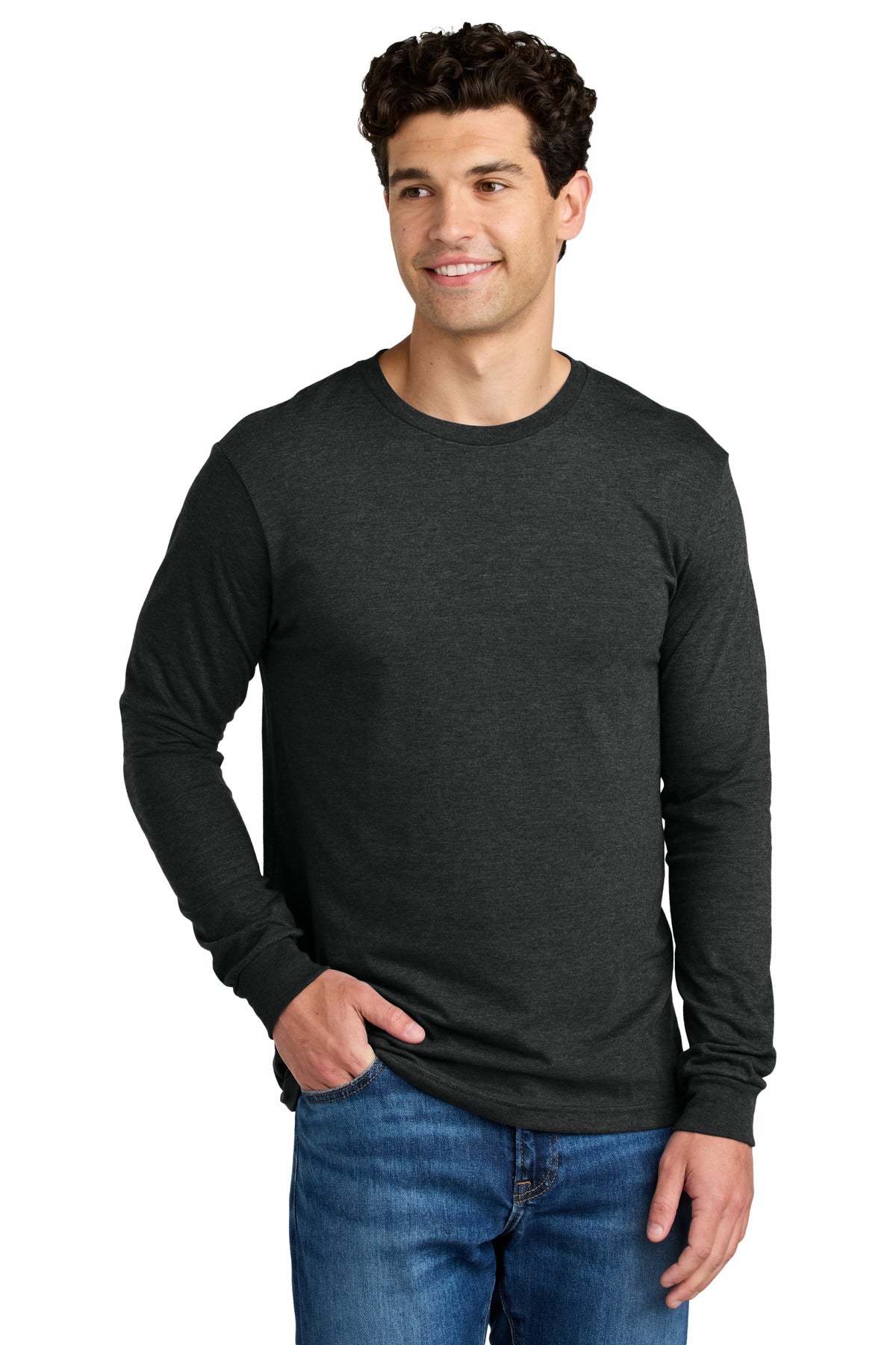 4.6-ounce 60/40 ring spun cotton/polyester CVC blend Subtle  - Pitch Black