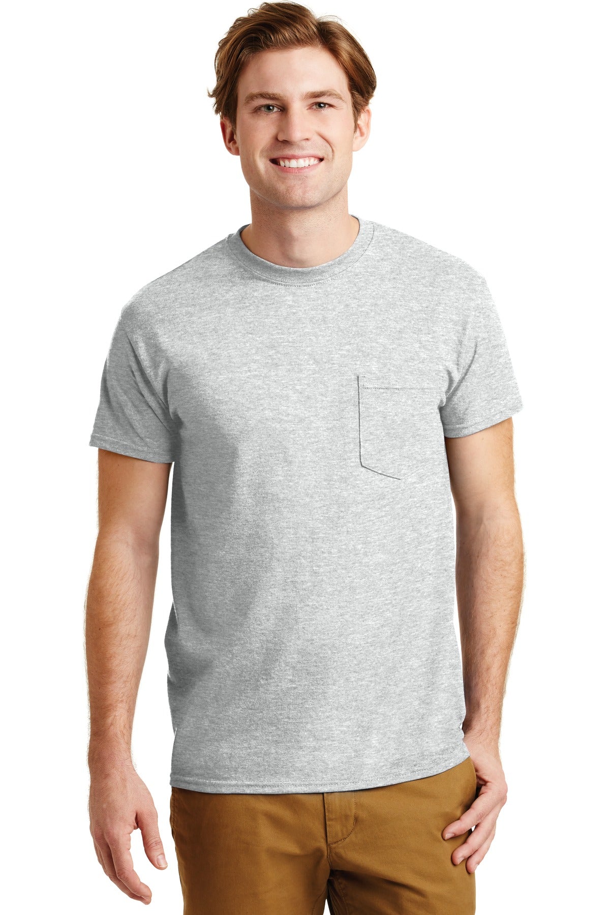 5.5-ounce 50/50 cotton/poly DryBlend moisture-wicking proper - Ash Grey