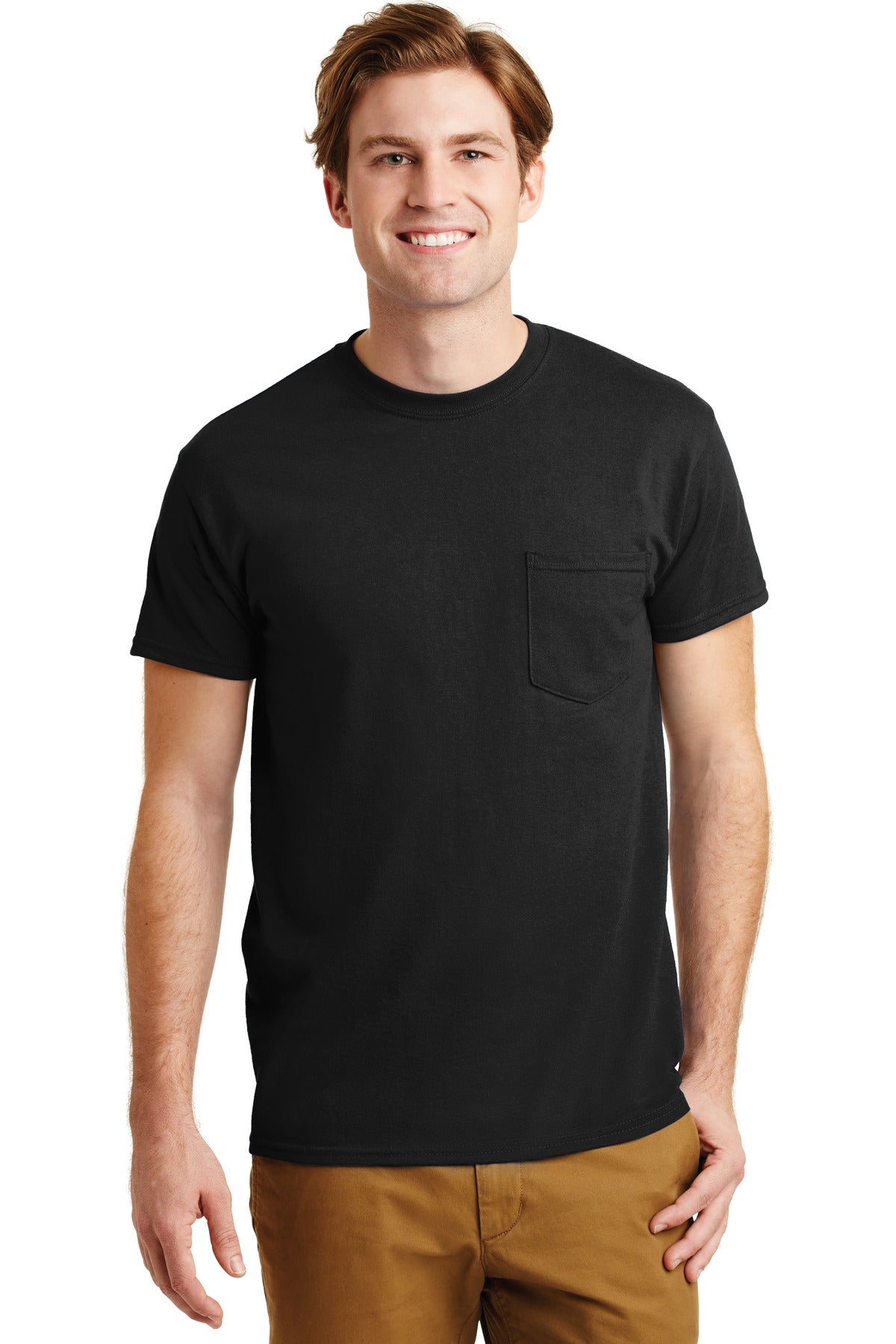5.5-ounce 50/50 cotton/poly DryBlend moisture-wicking proper - Black