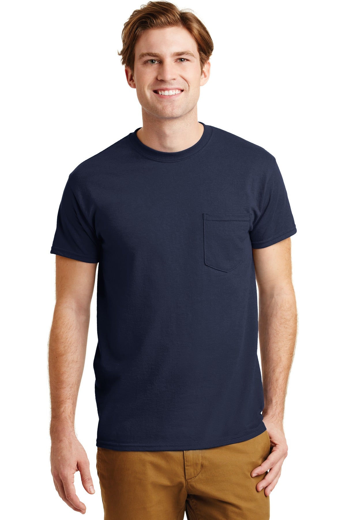 5.5-ounce 50/50 cotton/poly DryBlend moisture-wicking proper - Navy