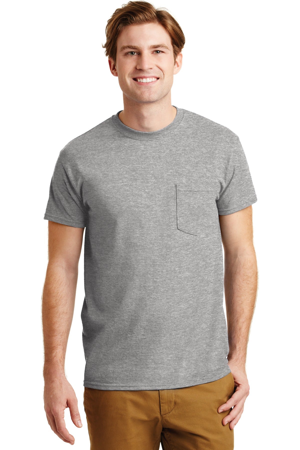 5.5-ounce 50/50 cotton/poly DryBlend moisture-wicking proper - Sport Grey