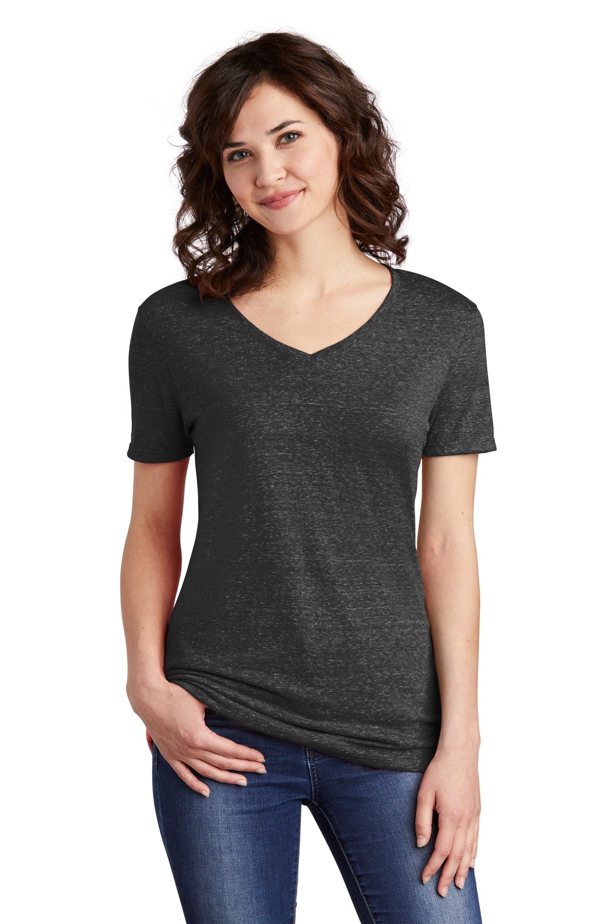 5.2-ounce 88/12 poly/ring spun cotton jersey Classic fit Tea - Black Ink